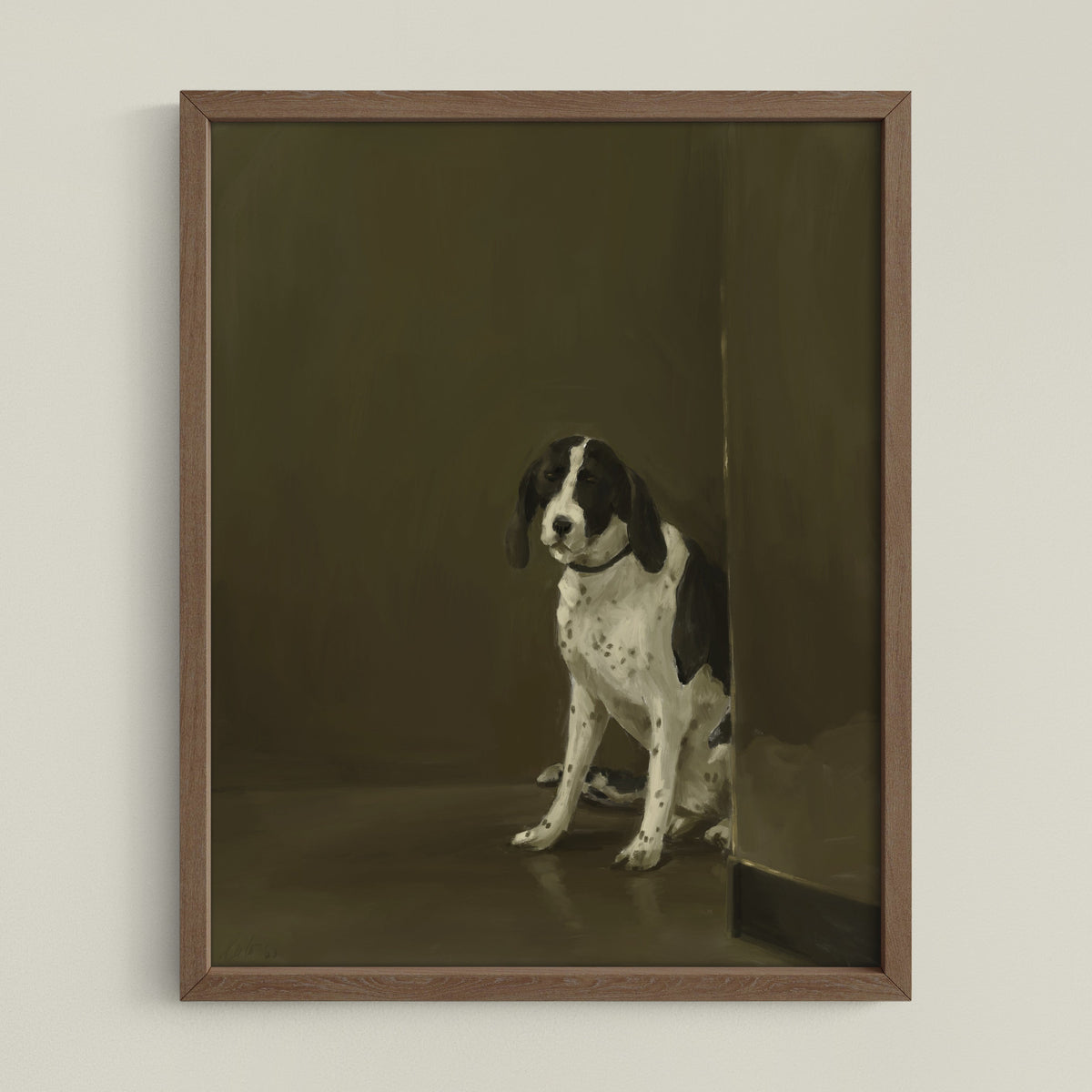 Cane di Milano dog painting by Catherine Hébert