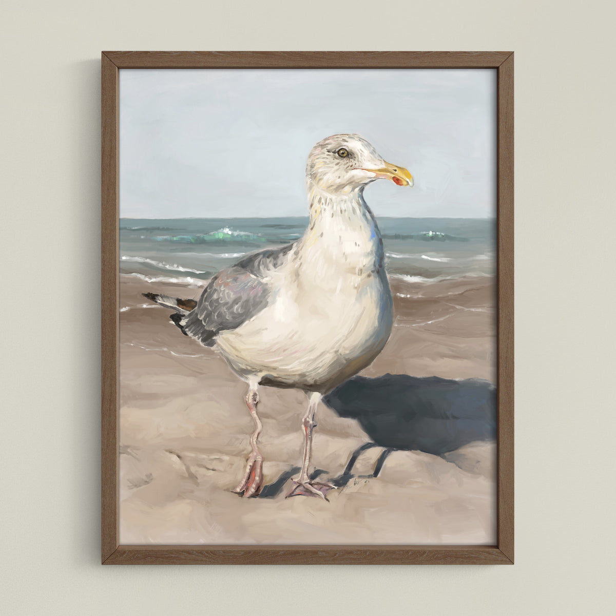 Wobbly Leg Seagull painting by Catherine Hébert