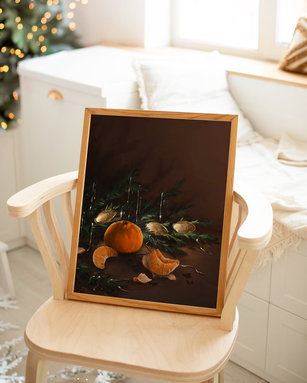 "Clementine" by Catherine Hébert - Christmas Themed Art Print