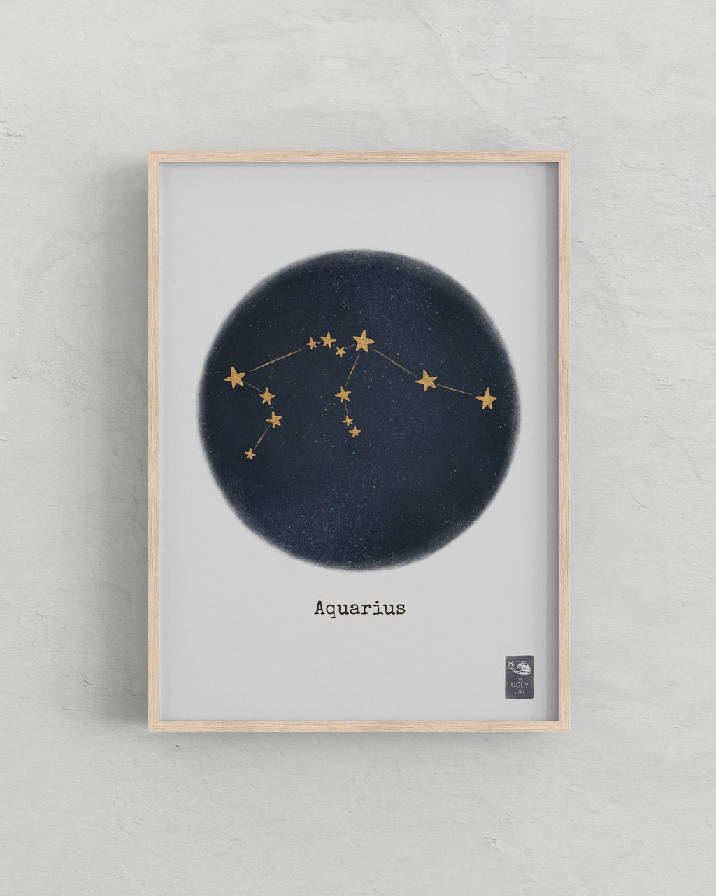"Aquarius ♒" by Catherine Hébert - Aquarius Zodiac Constellation Fine Art Print