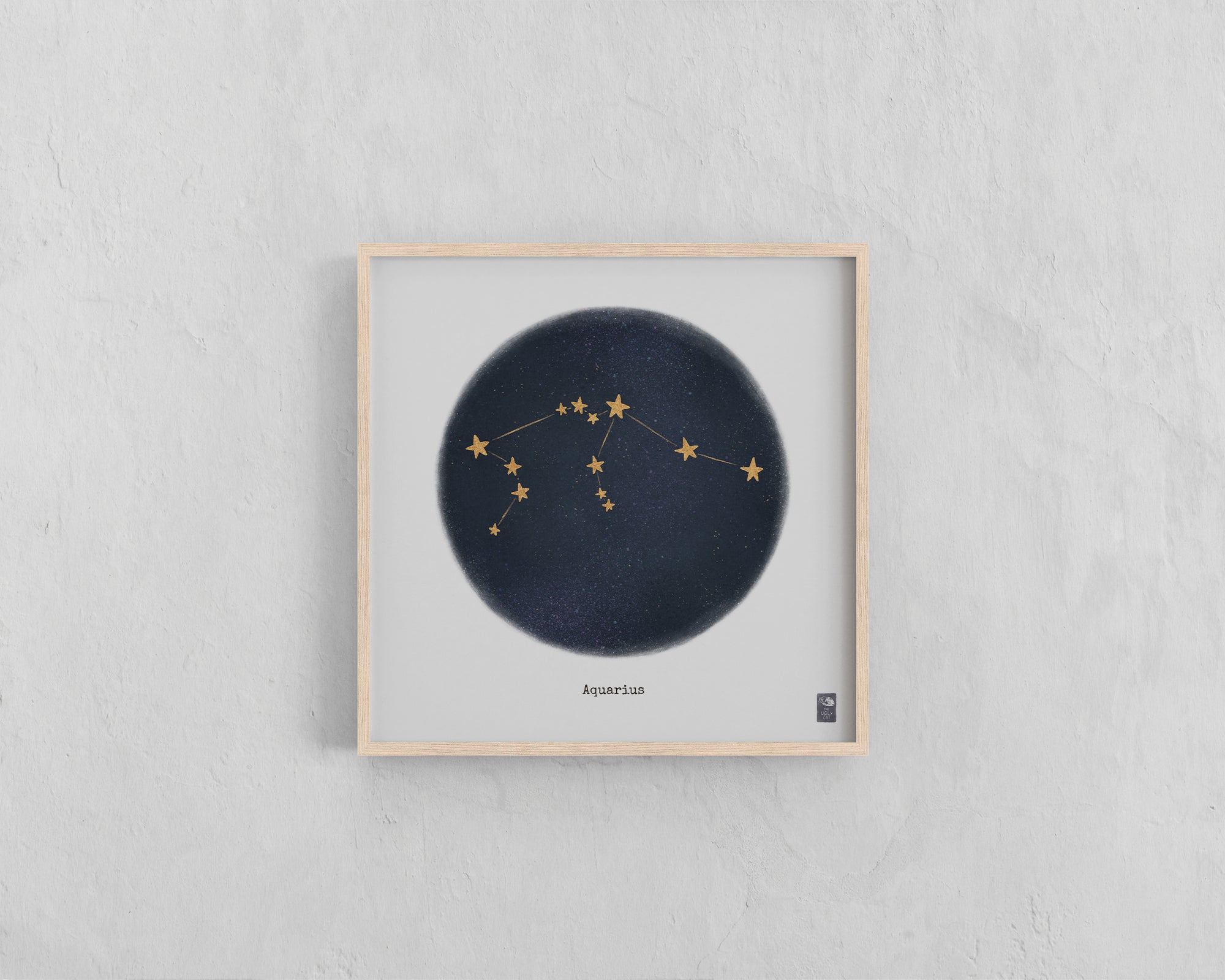 "Aquarius ♒" by Catherine Hébert - Aquarius Zodiac Constellation Fine Art Print