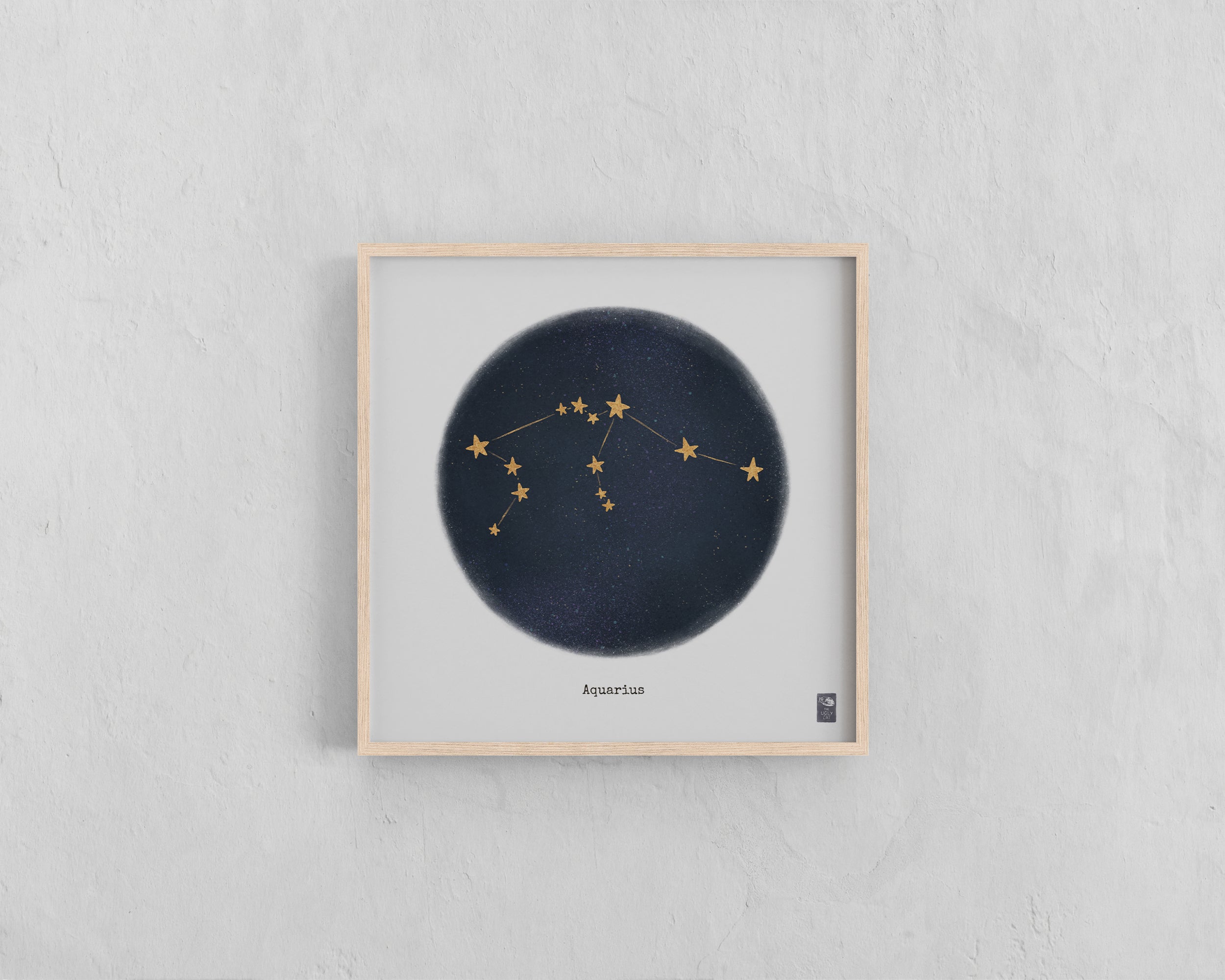 "Aquarius ♒" by Catherine Hébert - Aquarius Zodiac Constellation Fine Art Print – Living Room, Kids Room Decor – Gift for Boy or Girl