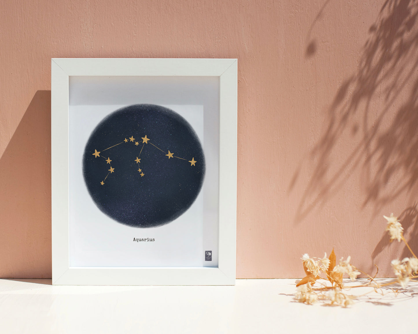 "Aquarius ♒" by Catherine Hébert - Aquarius Zodiac Constellation Art Print