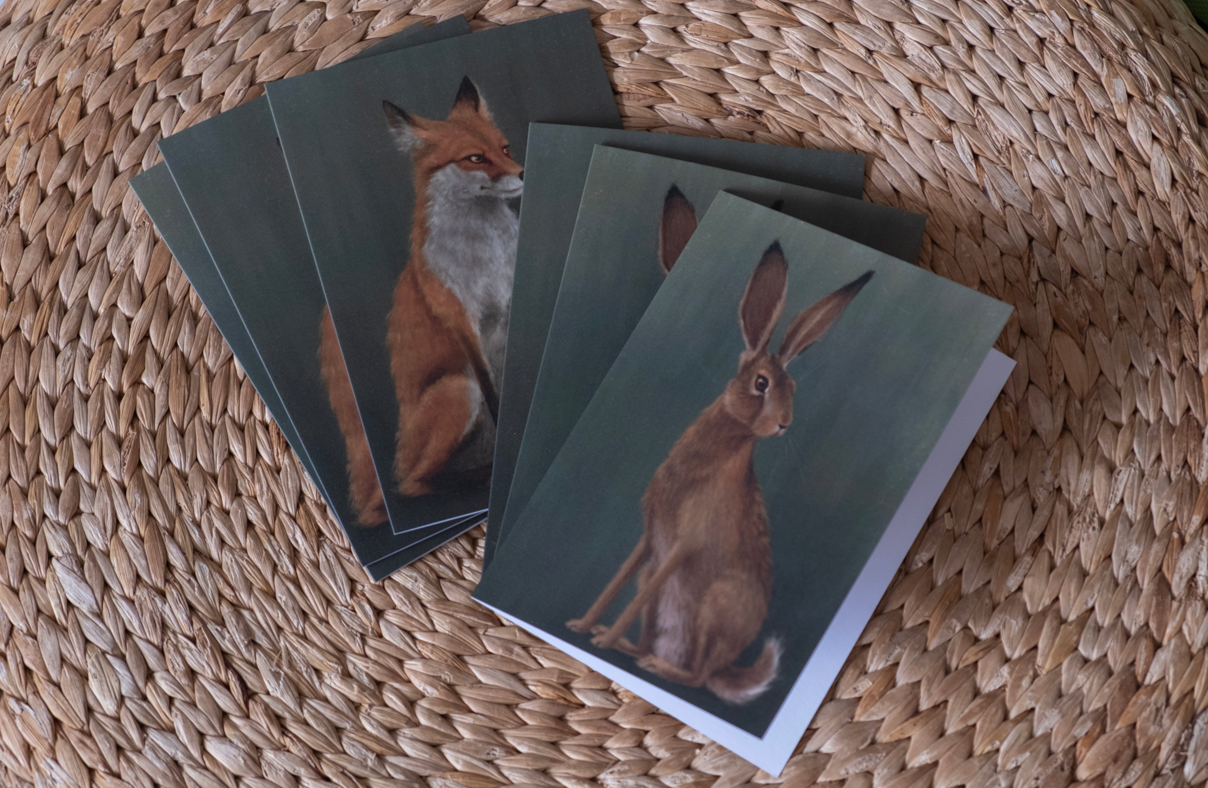 "Woodland Animals Assortment Pack" by Catherine Hébert - 6 Card Woodland Greeting Card Assortment