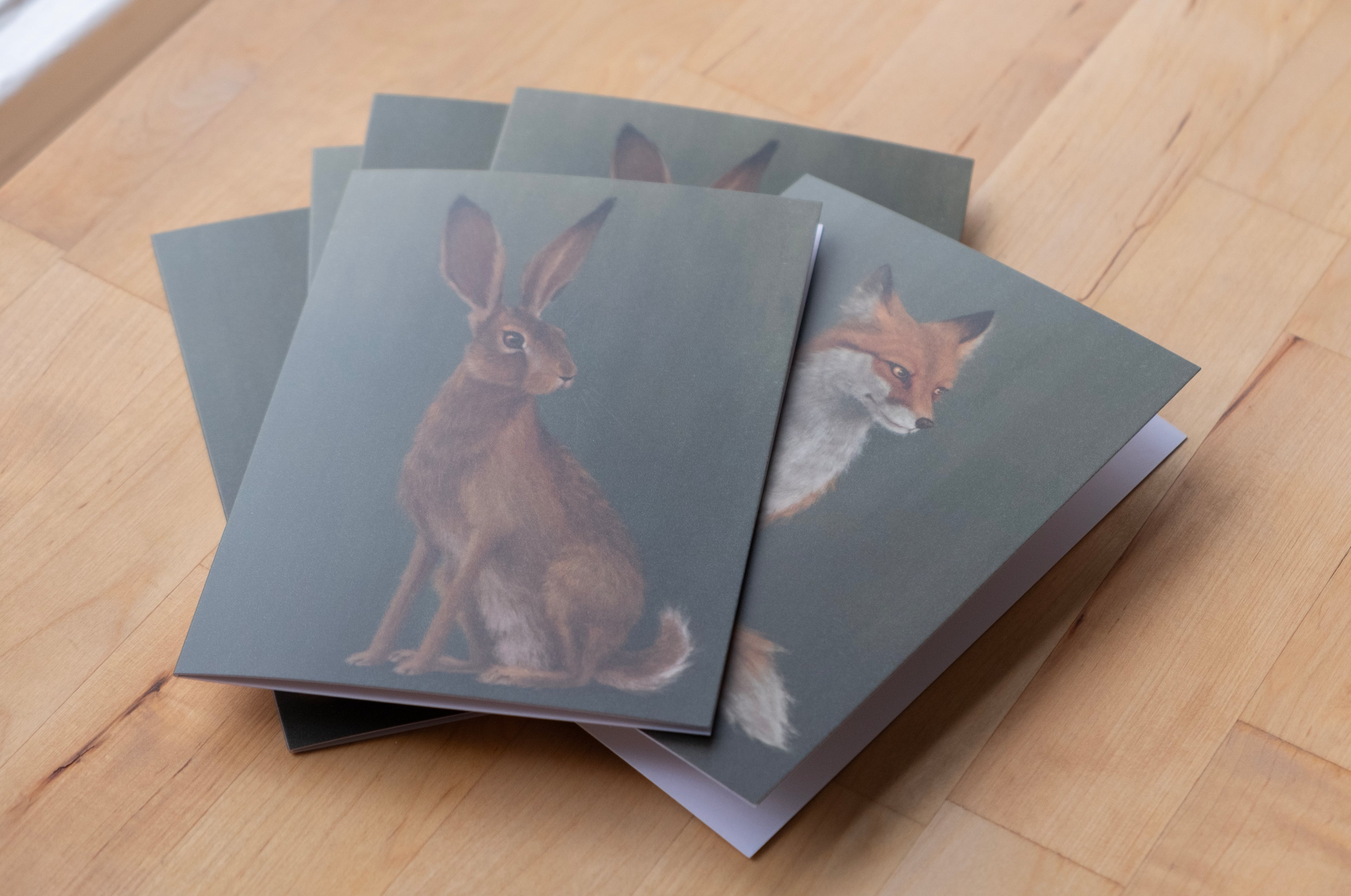 "Woodland Animals Assortment Pack" by Catherine Hébert - 6 Card Woodland Greeting Card Assortment