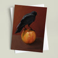 "Crownelius Crowmwell Greeting Card" by Catherine Hébert - Crow Fine Art Greeting Card