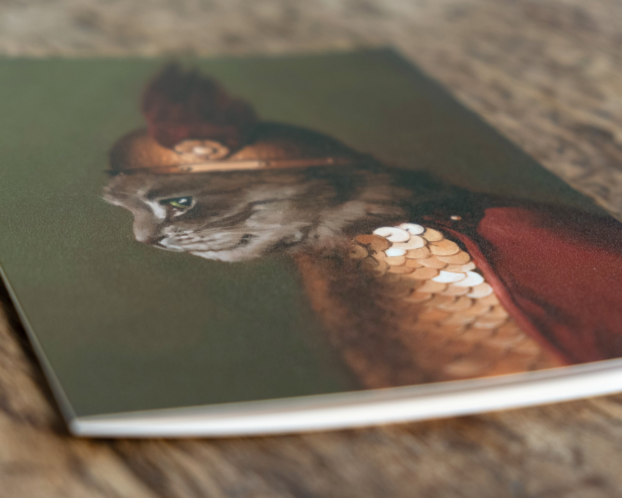 "Brünnhilde" by Catherine Hébert - Viking Valkyrie Cat - Blank 5"x7" Greeting Card