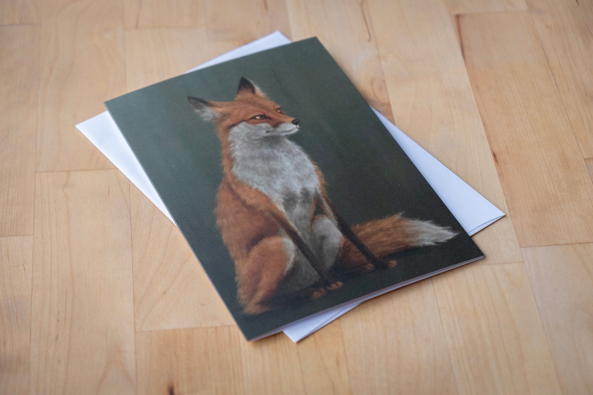 "The Woodland Fox" by Catherine Hébert - Woodland Fox - Blank 5"x7" Greeting Card