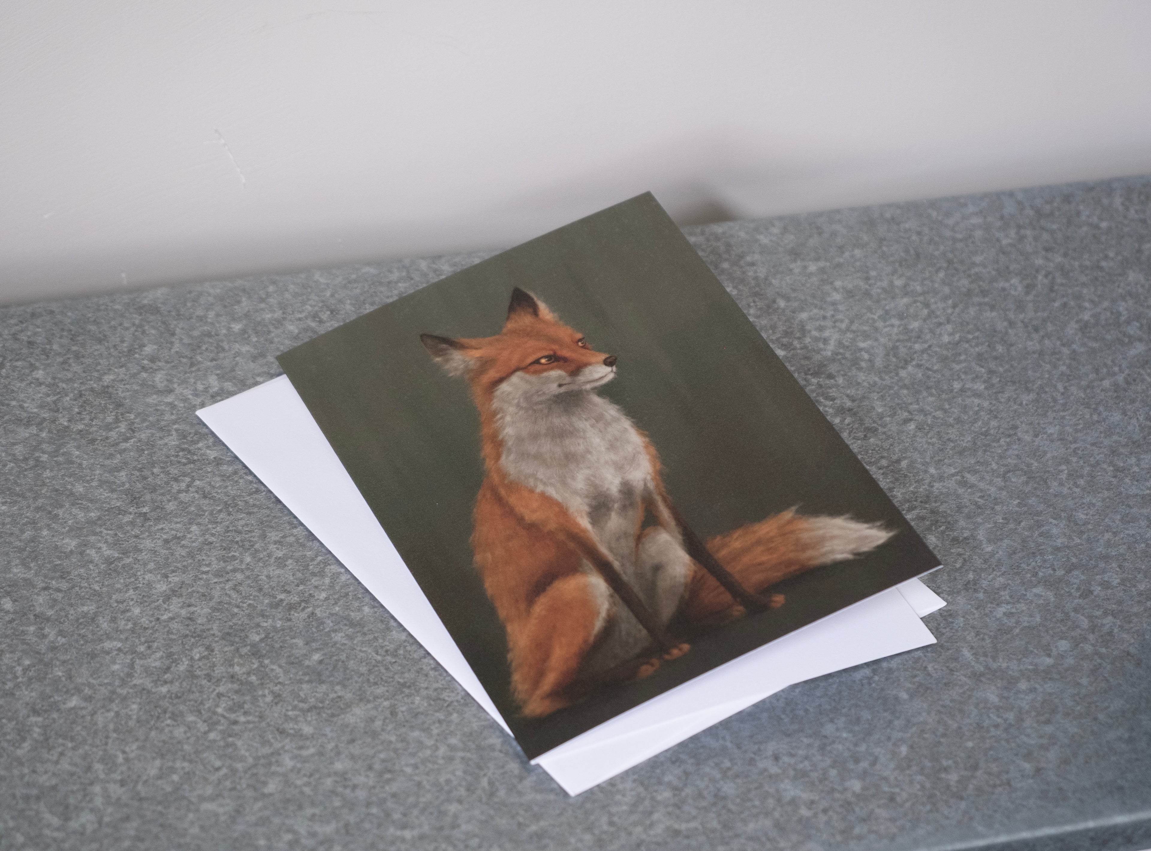 "The Woodland Fox" by Catherine Hébert - Woodland Fox - Blank 5"x7" Greeting Card – Blank 5x7 Greeting Card – Gift for Fox Lover