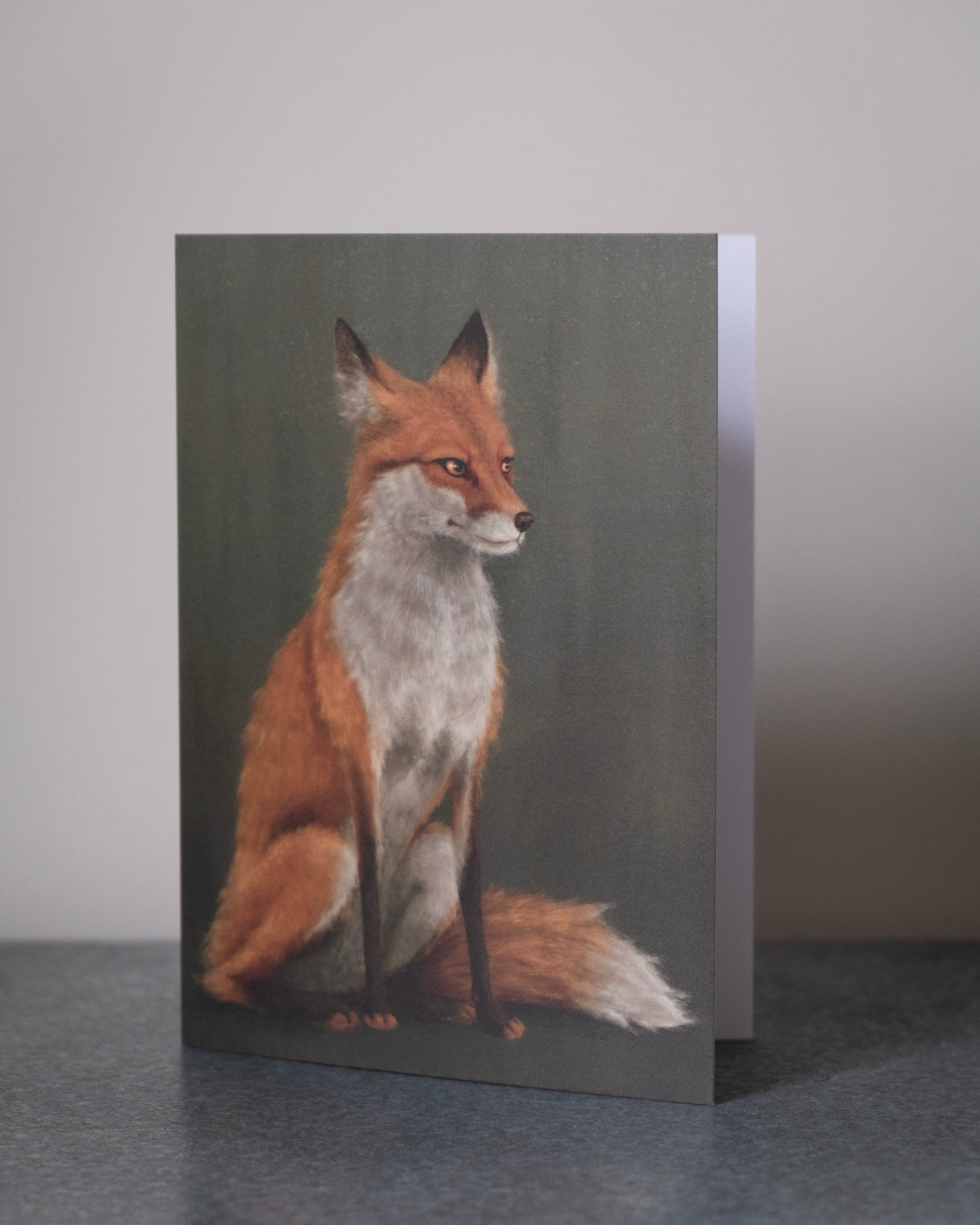 "The Woodland Fox" by Catherine Hébert - Woodland Fox - Blank 5"x7" Greeting Card