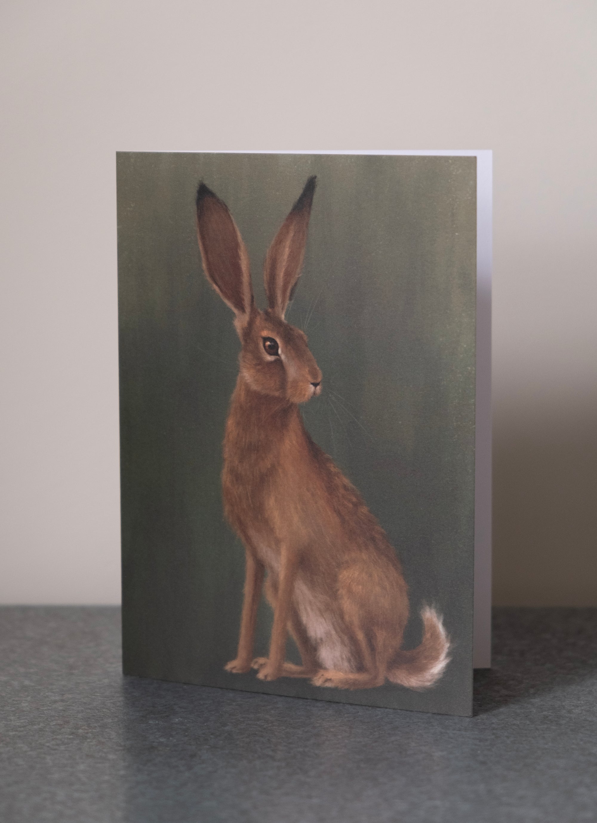 "The Hare" by Catherine Hébert - Woodland Hare - Blank 5"x7" Greeting Card