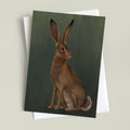 "The Hare Greeting Card" by Catherine Hébert - Hare Fine Art Greeting Card