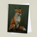 "The Woodland Fox Greeting Card" by Catherine Hébert - Red Fox Fine Art Greeting Card