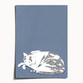 "Russell Sleeping" by Catherine Hébert - Sleeping Blue Cat Fine Art Print - 5"x7" size