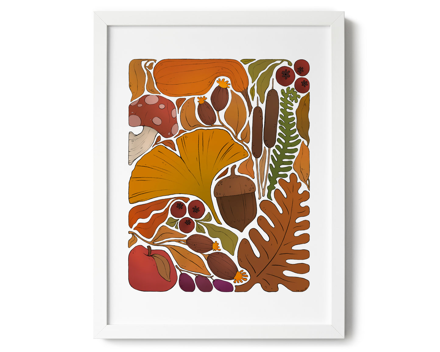 "Autumn Colours" by Catherine Hébert - Fall Themed Giclee Art Print - 12"x16" size