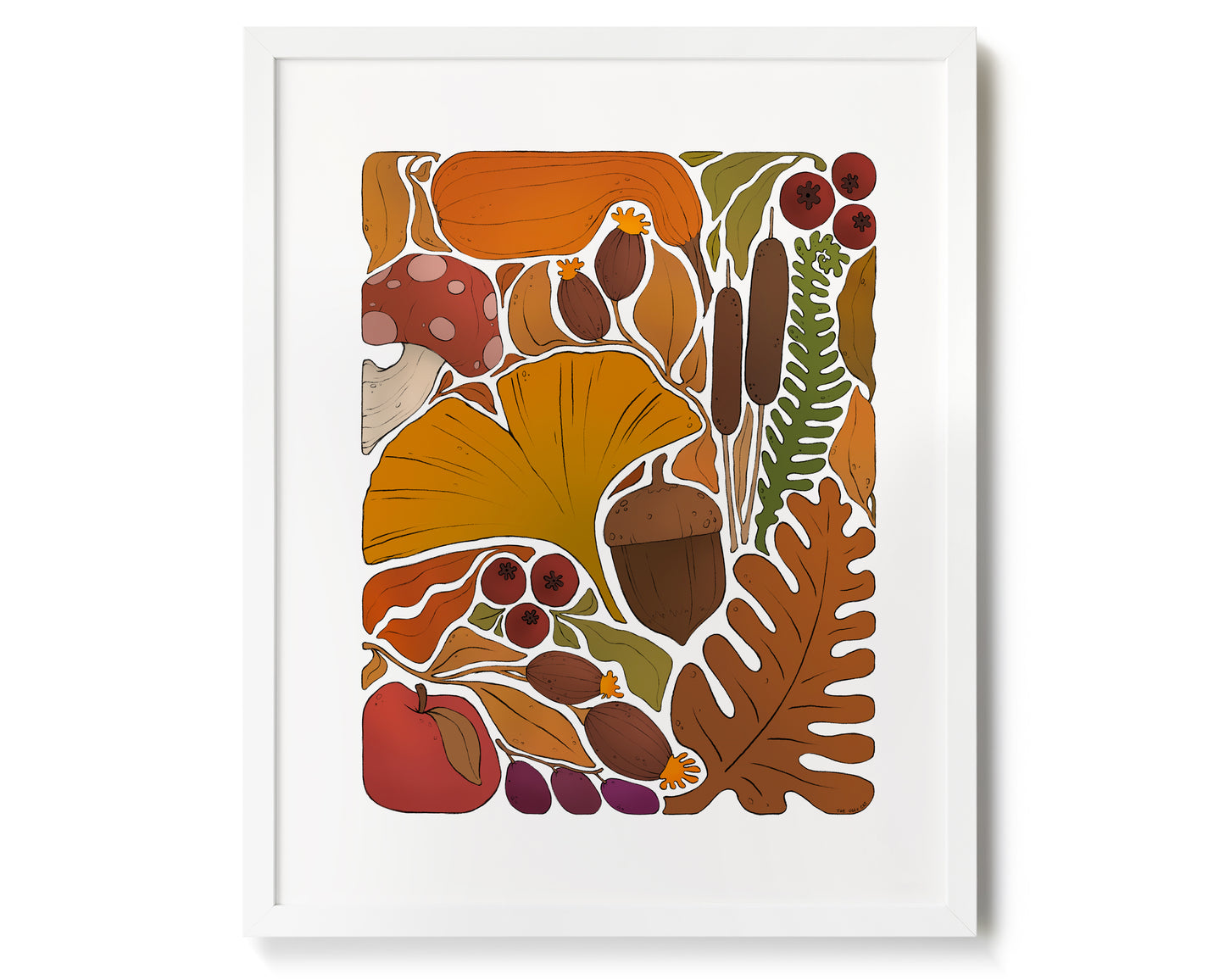 "Autumn Colours" by Catherine Hébert - Fall Themed Giclee Art Print - 16"x20" size
