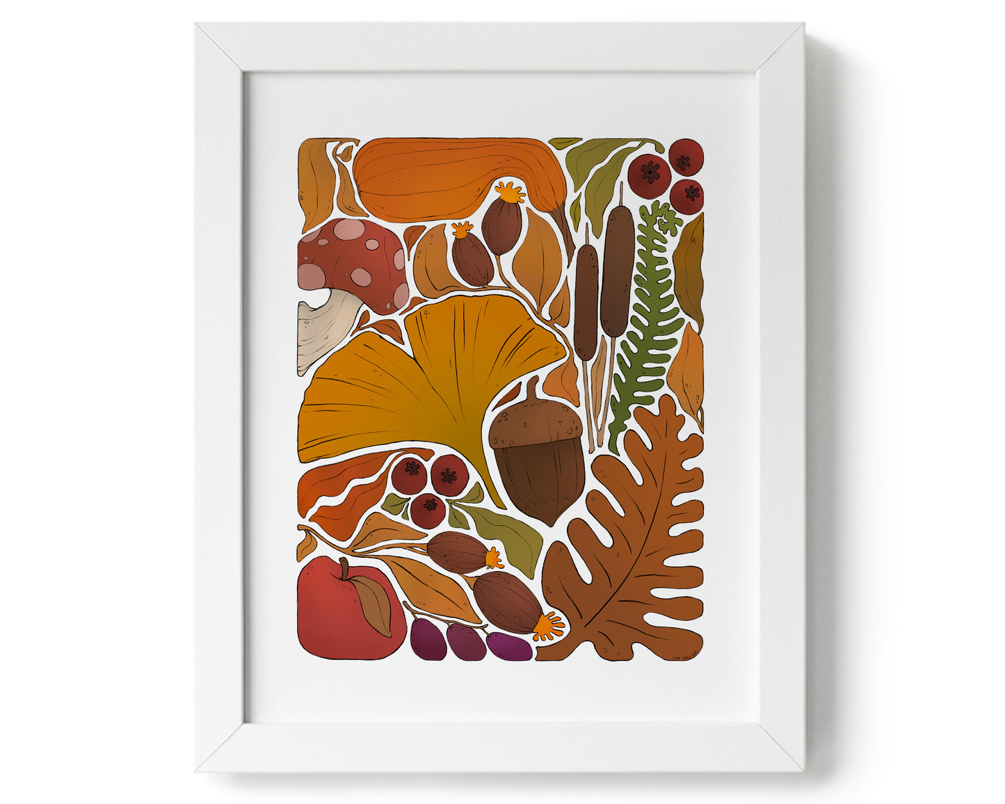 "Autumn Colours" by Catherine Hébert - Fall Themed Giclee Art Print - 8"x10" size