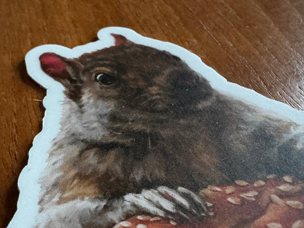 Brigette With A Bagel Sticker
