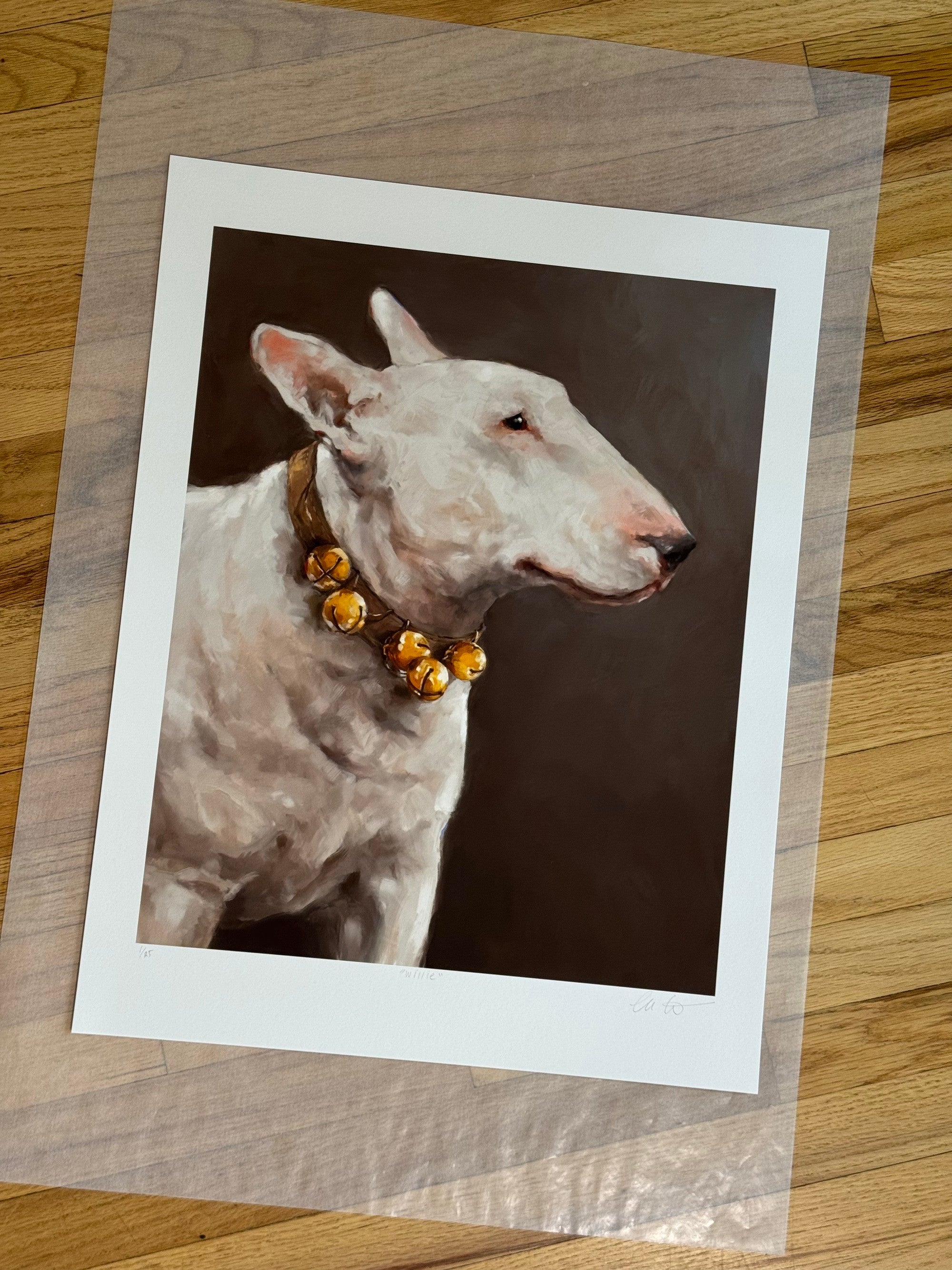 "Willie - Limited Edition" by Catherine Hébert - George Patton's Bull Terrier Willie - Signed Limited Edition