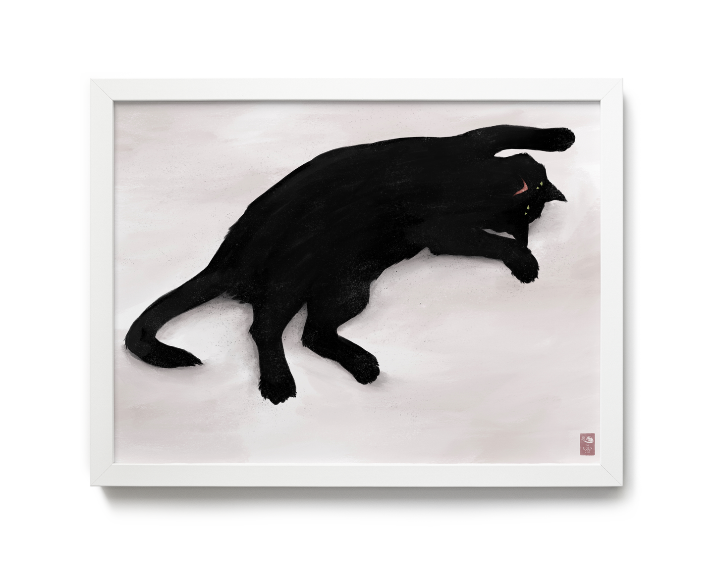 "Sillhouette of Woodhouse" by Catherine Hébert - Cat Silhouette Giclee Art Print - 12"x16" size