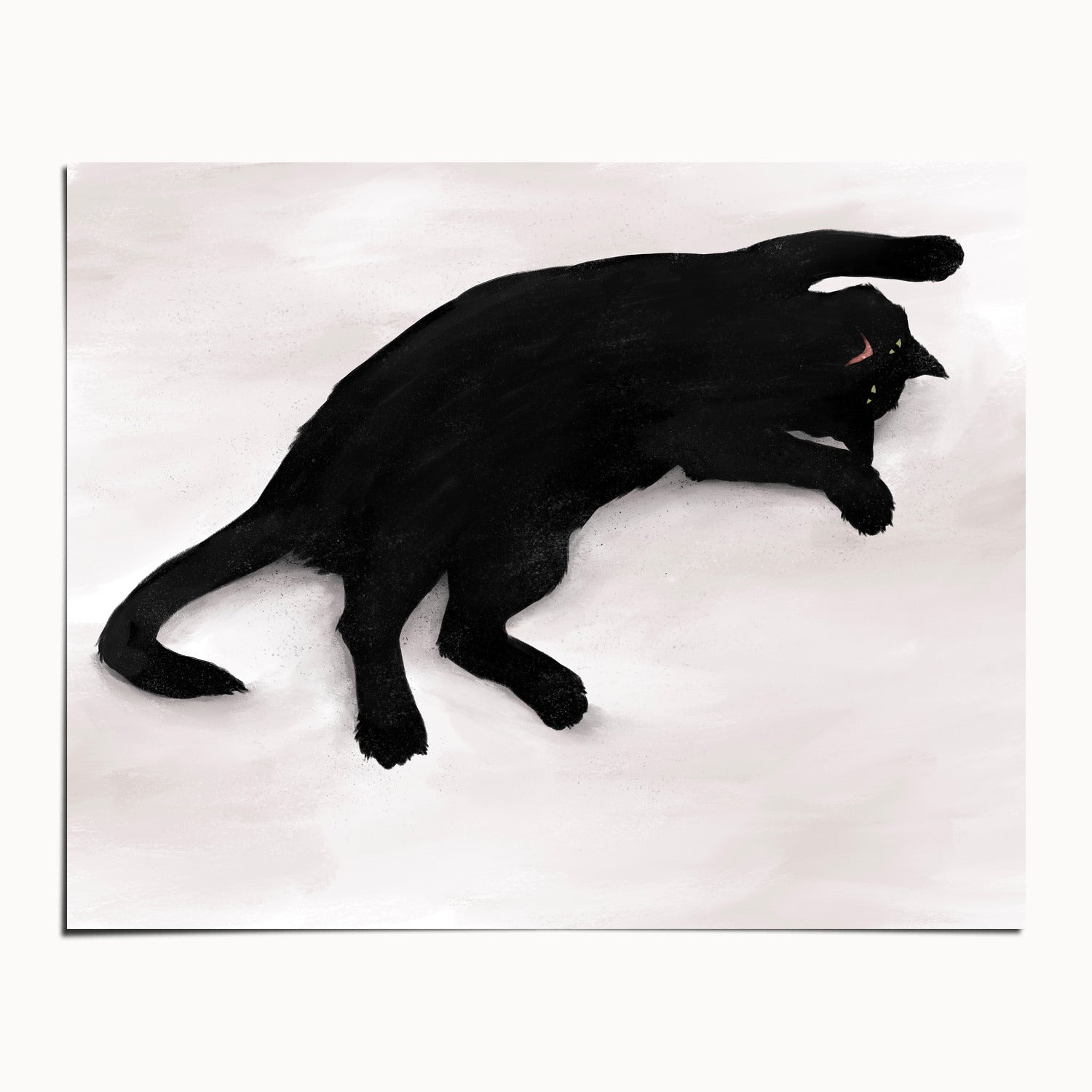 "Sillhouette of Woodhouse" by Catherine Hébert - Cat Silhouette Fine Art Print - 8"x10" size