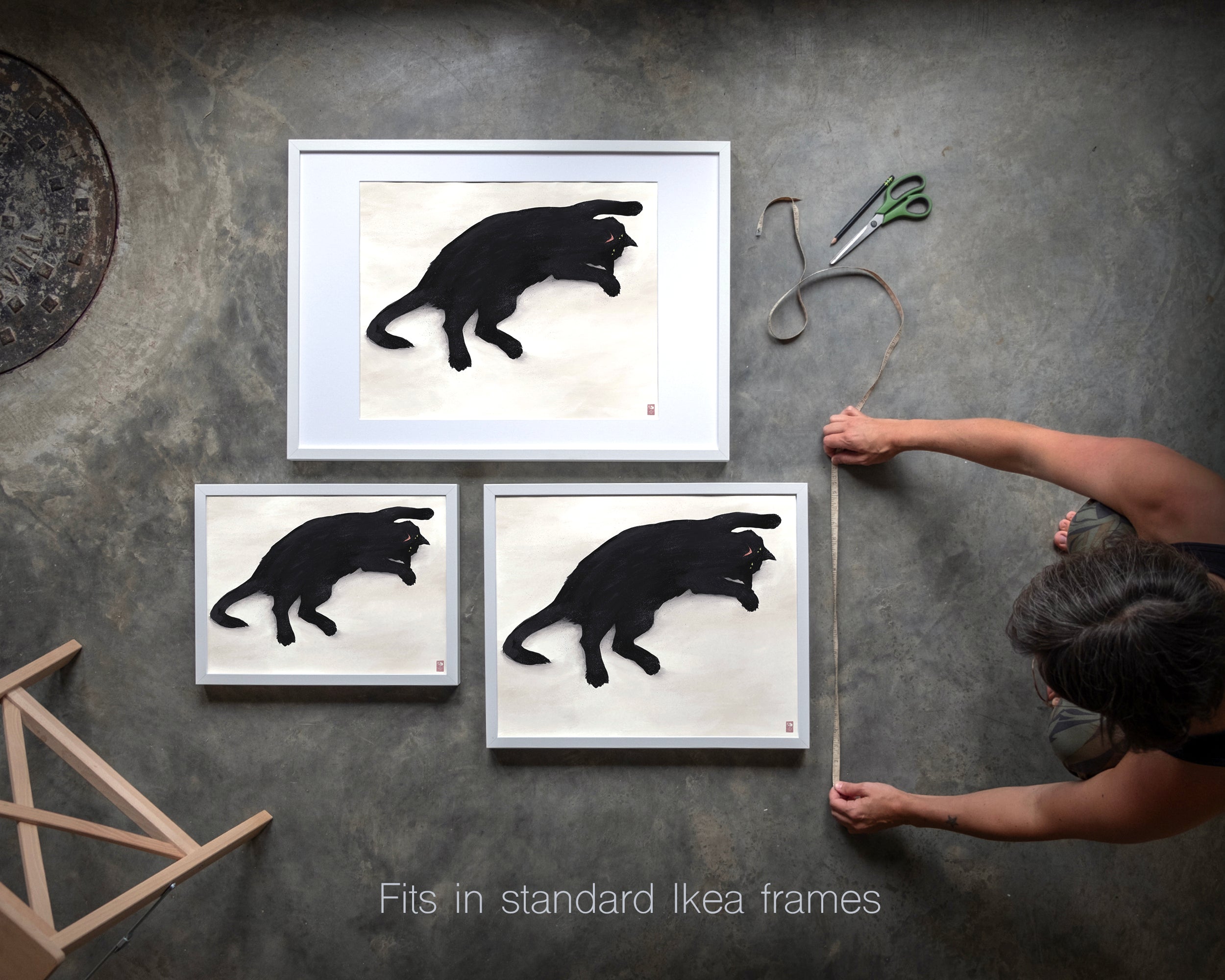 "Sillhouette of Woodhouse" by Catherine Hébert - Cat Silhouette Fine Art Print