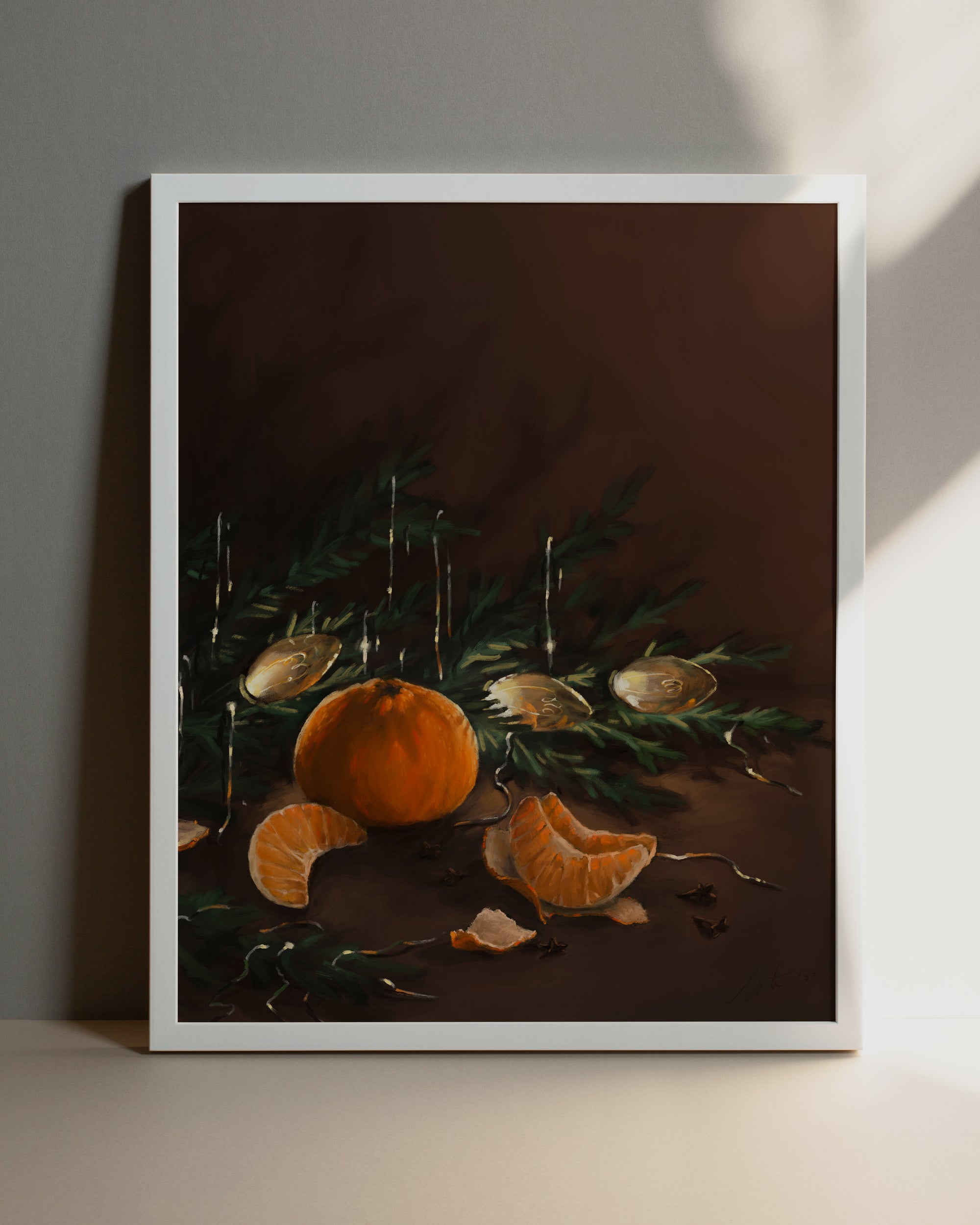 "Clementine" by Catherine Hébert - Christmas Themed Art Print