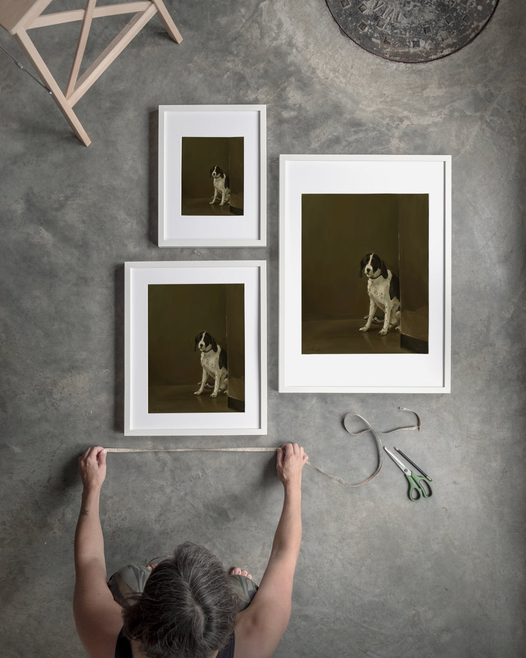 "Cane di Milano" by Catherine Hébert - Dog Oil Painting Fine Art Print