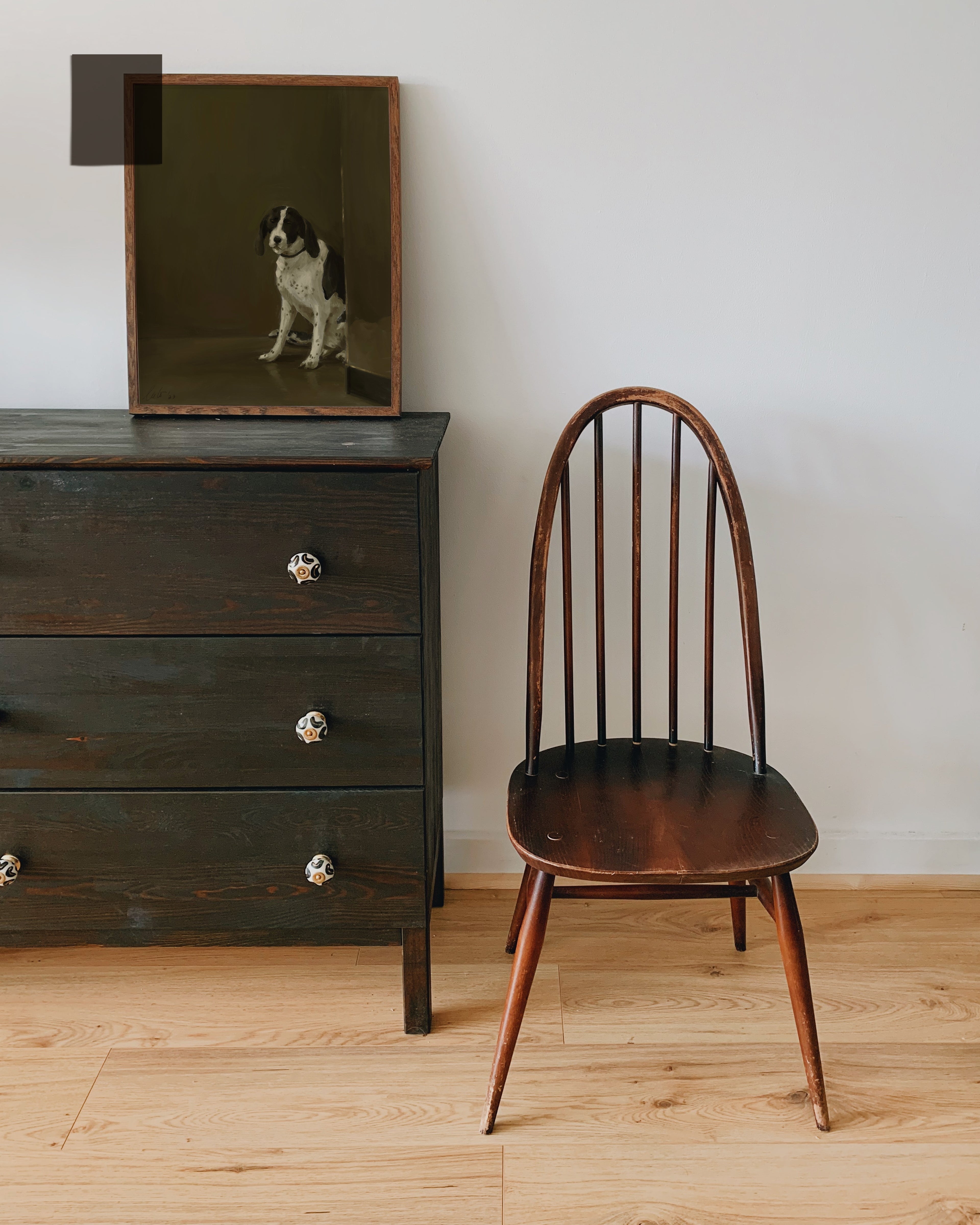 "Cane di Milano" by Catherine Hébert - Milan Restaurant Dog Art Print