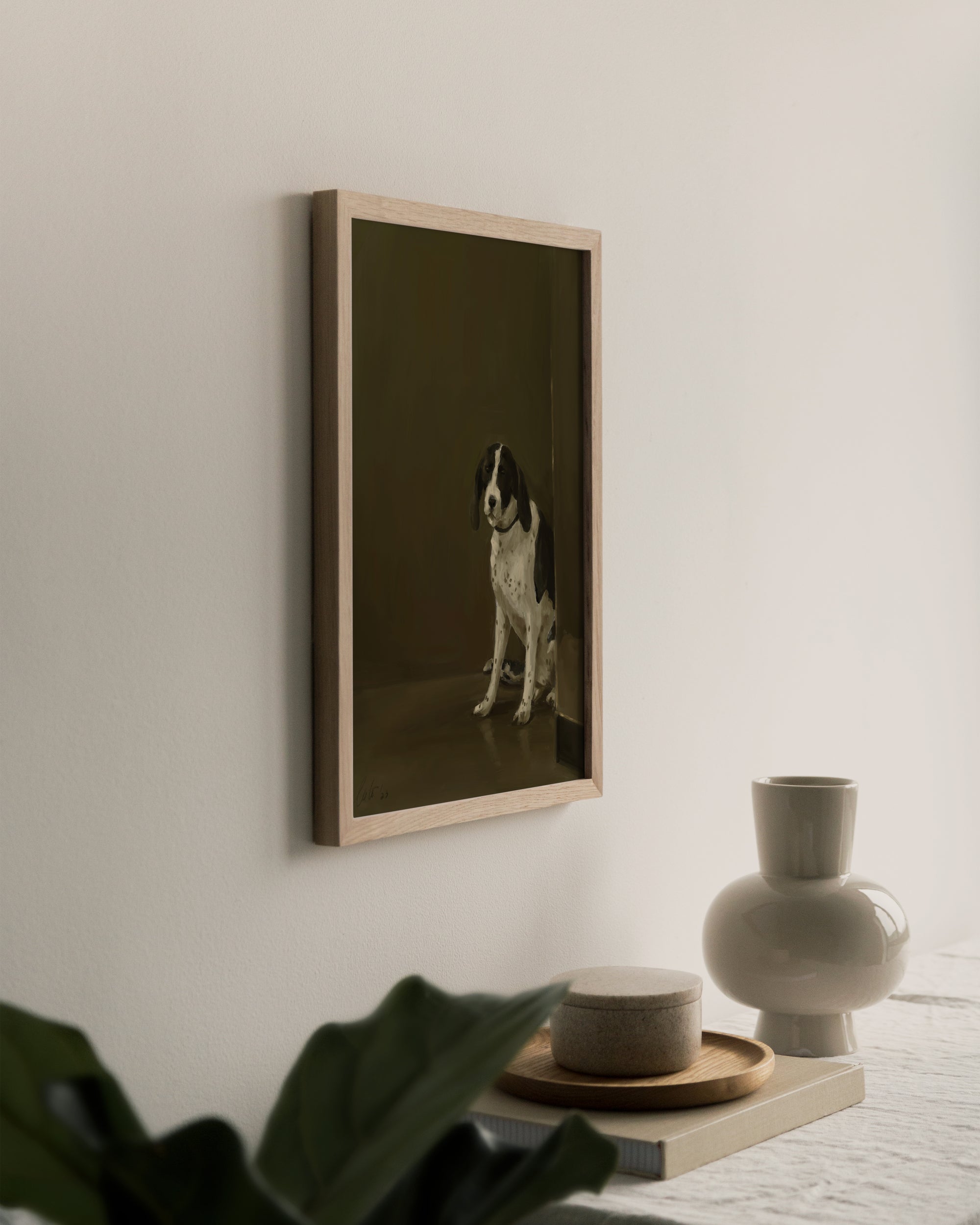"Cane di Milano" by Catherine Hébert - Dog Oil Painting Fine Art Print