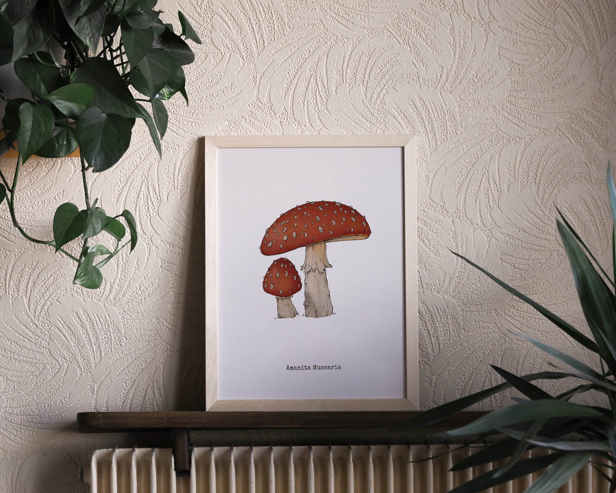 "Amanita Muscaria" by Catherine Hébert - Amanita Muscaria Mushroom  - Botanical Art Print