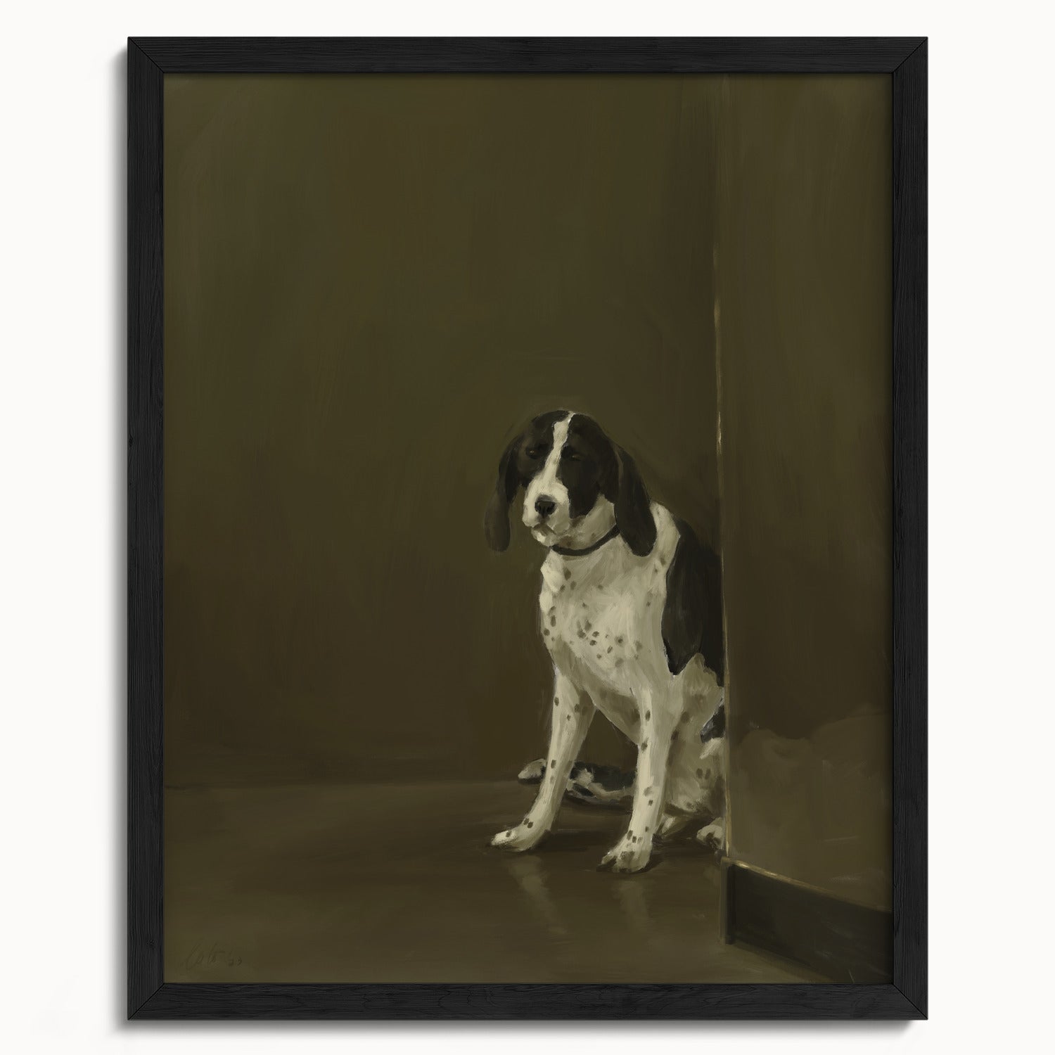"Cane di Milano" by Catherine Hébert - Dog Oil Painting Fine Art Print - 16"x20" size