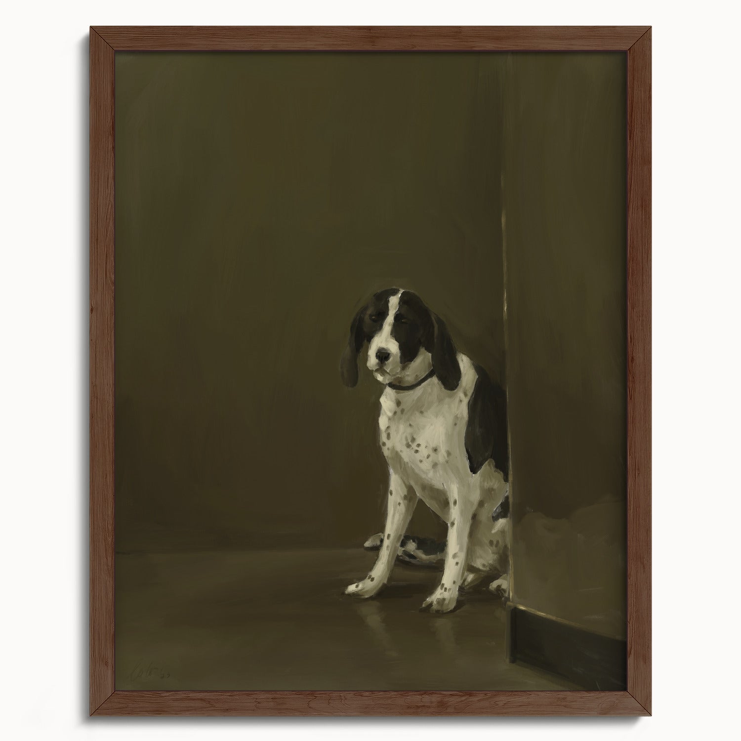 "Cane di Milano" by Catherine Hébert - Dog Oil Painting Fine Art Print - 16"x20" size