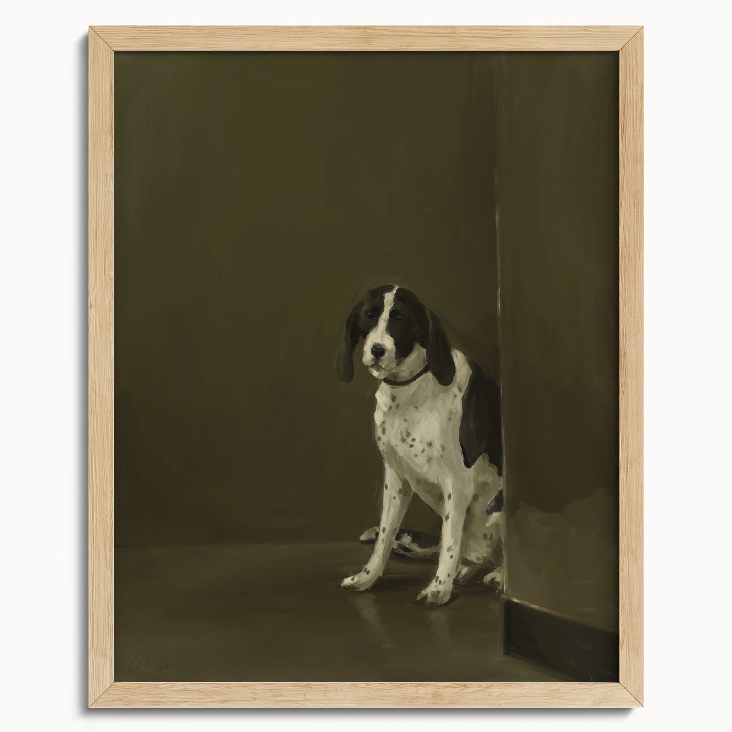 "Cane di Milano" by Catherine Hébert - Dog Oil Painting Fine Art Print - 16"x20" size