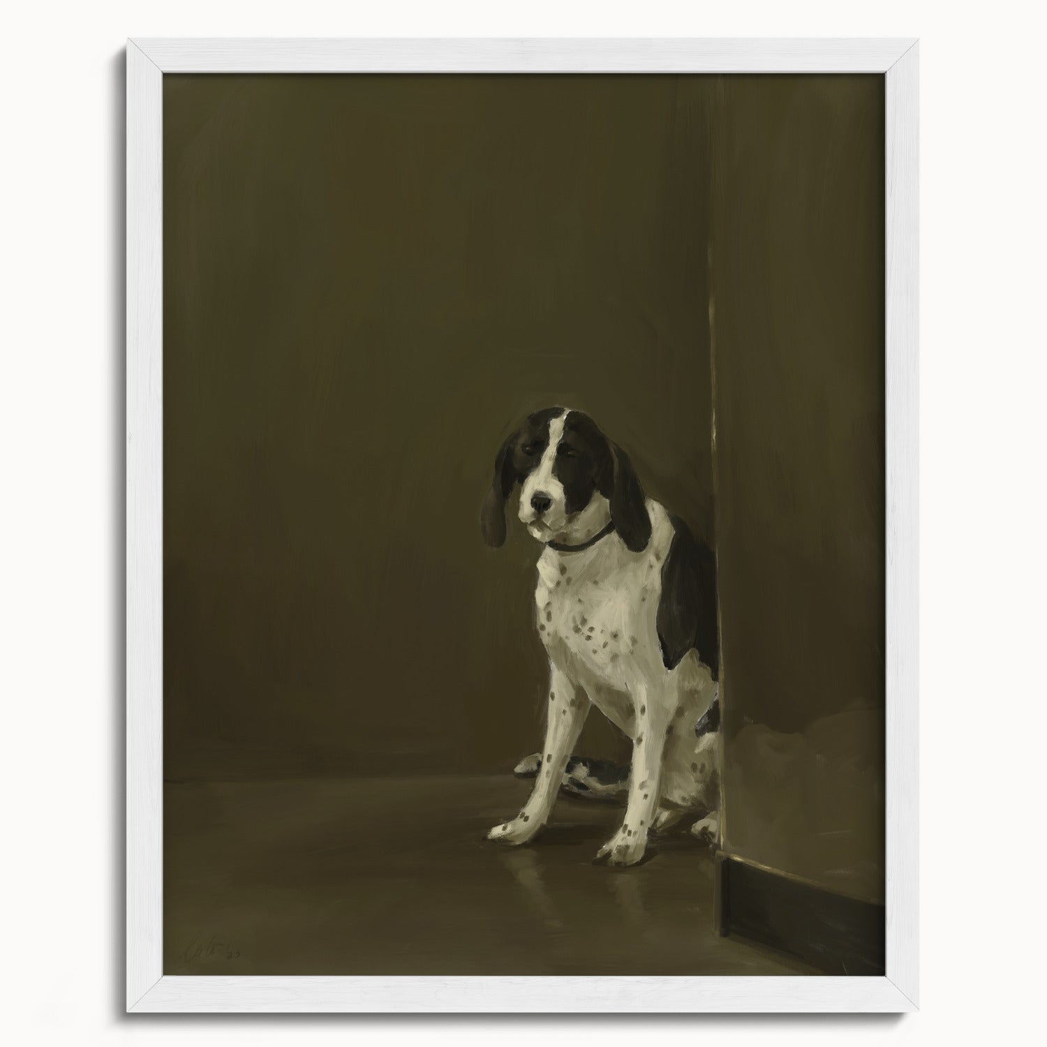 "Cane di Milano" by Catherine Hébert - Dog Oil Painting Fine Art Print - 16"x20" size