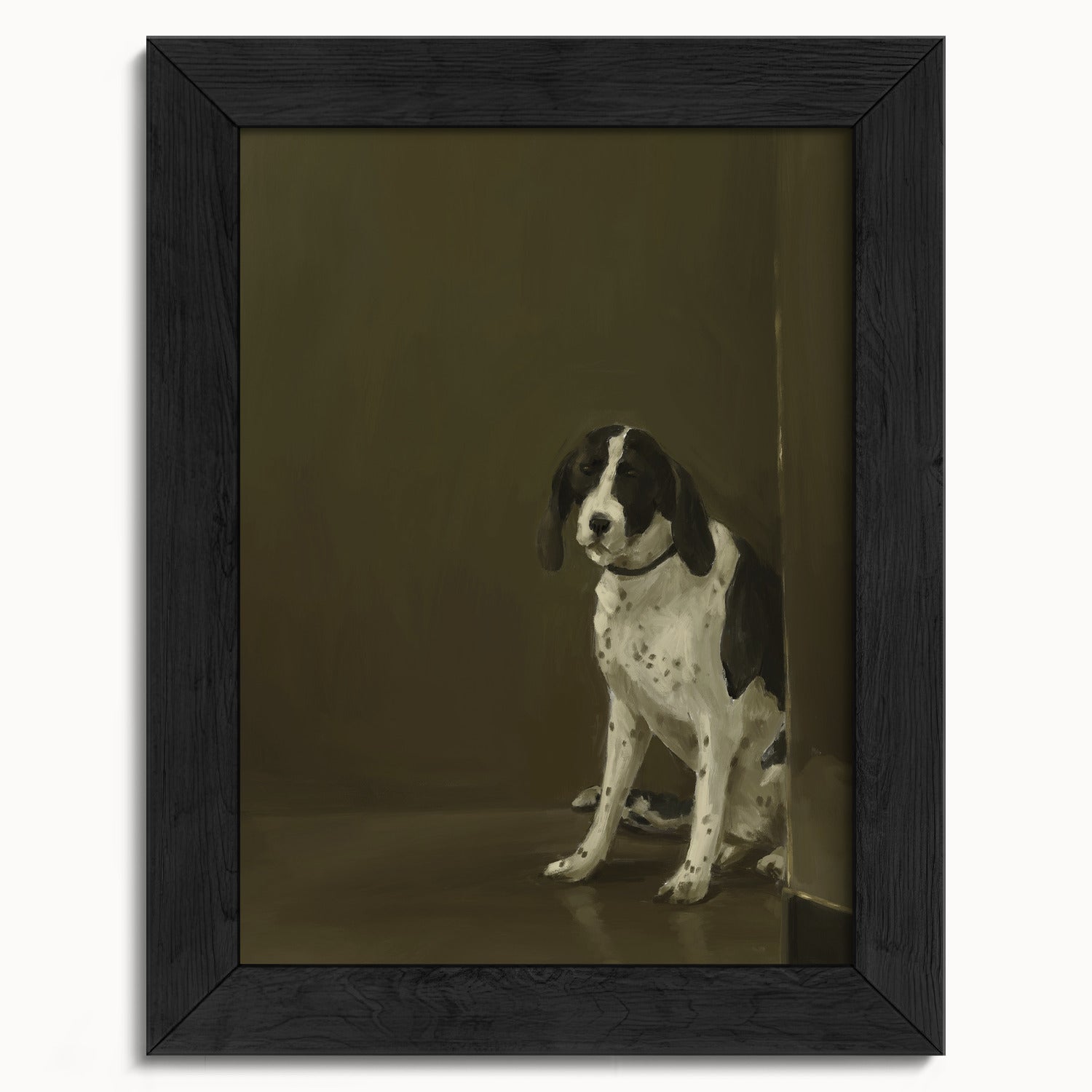 "Cane di Milano" by Catherine Hébert - Dog Oil Painting Fine Art Print - 5"x7" size