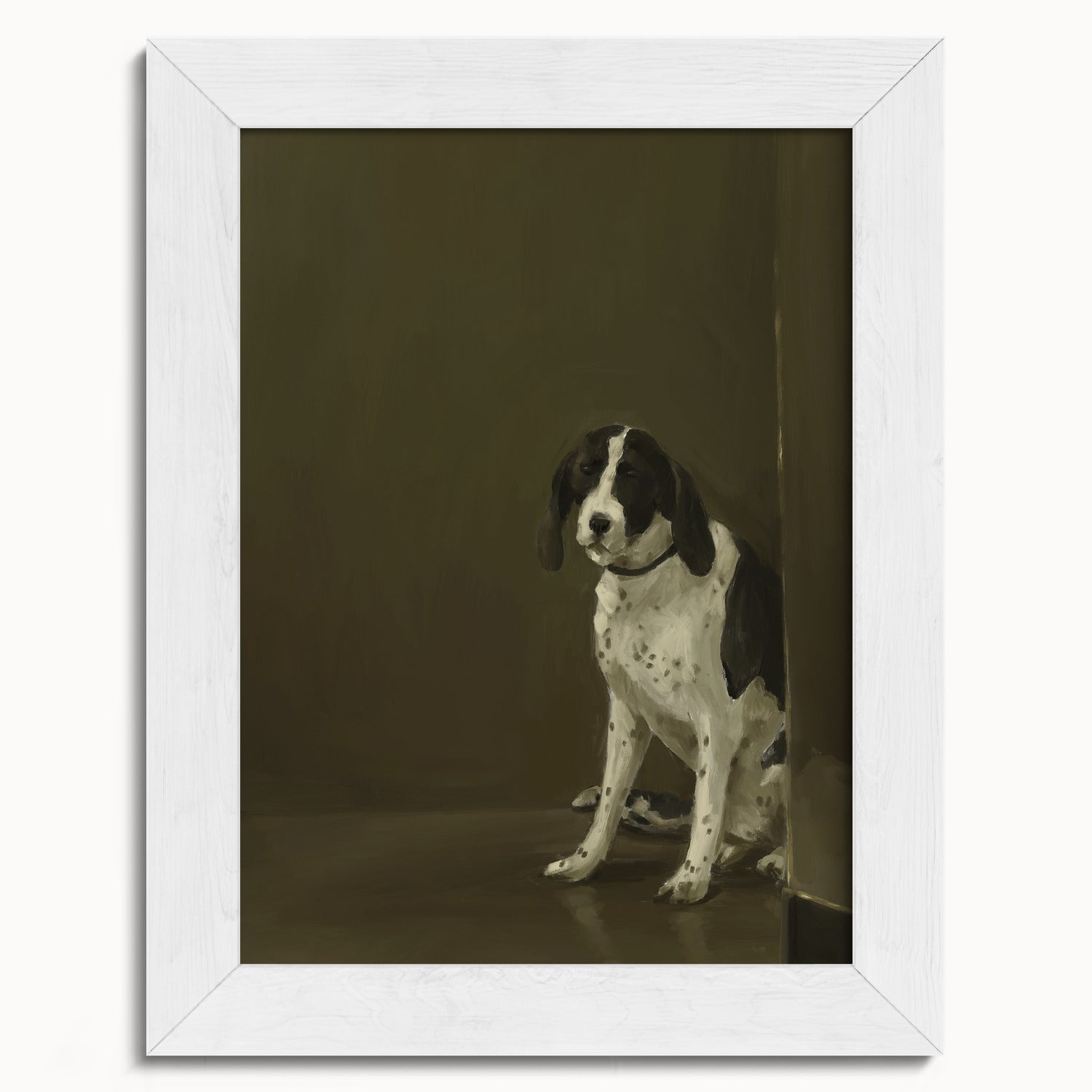 "Cane di Milano" by Catherine Hébert - Dog Oil Painting Fine Art Print - 5"x7" size