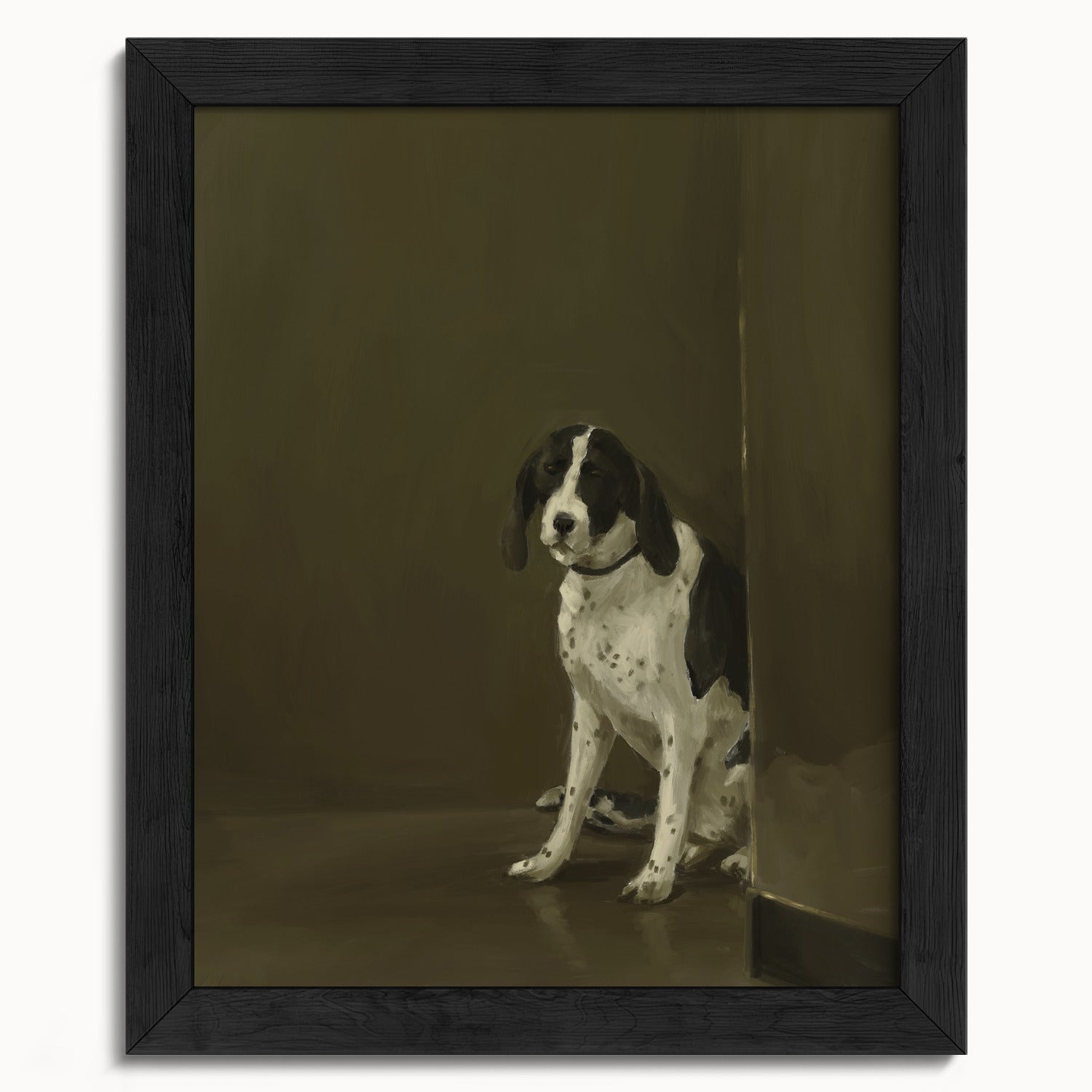 "Cane di Milano" by Catherine Hébert - Dog Oil Painting Fine Art Print - 8"x10" size