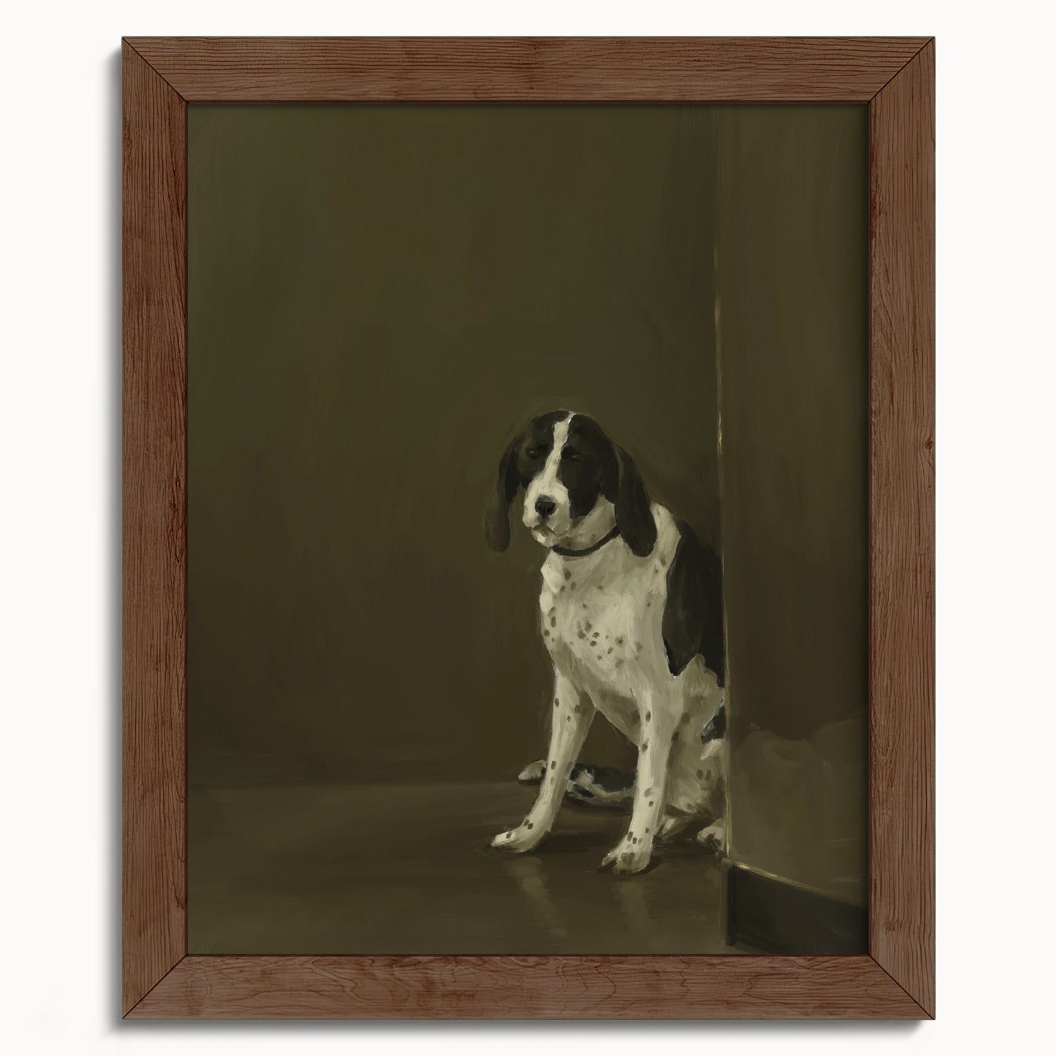 "Cane di Milano" by Catherine Hébert - Dog Oil Painting Fine Art Print - 8"x10" size