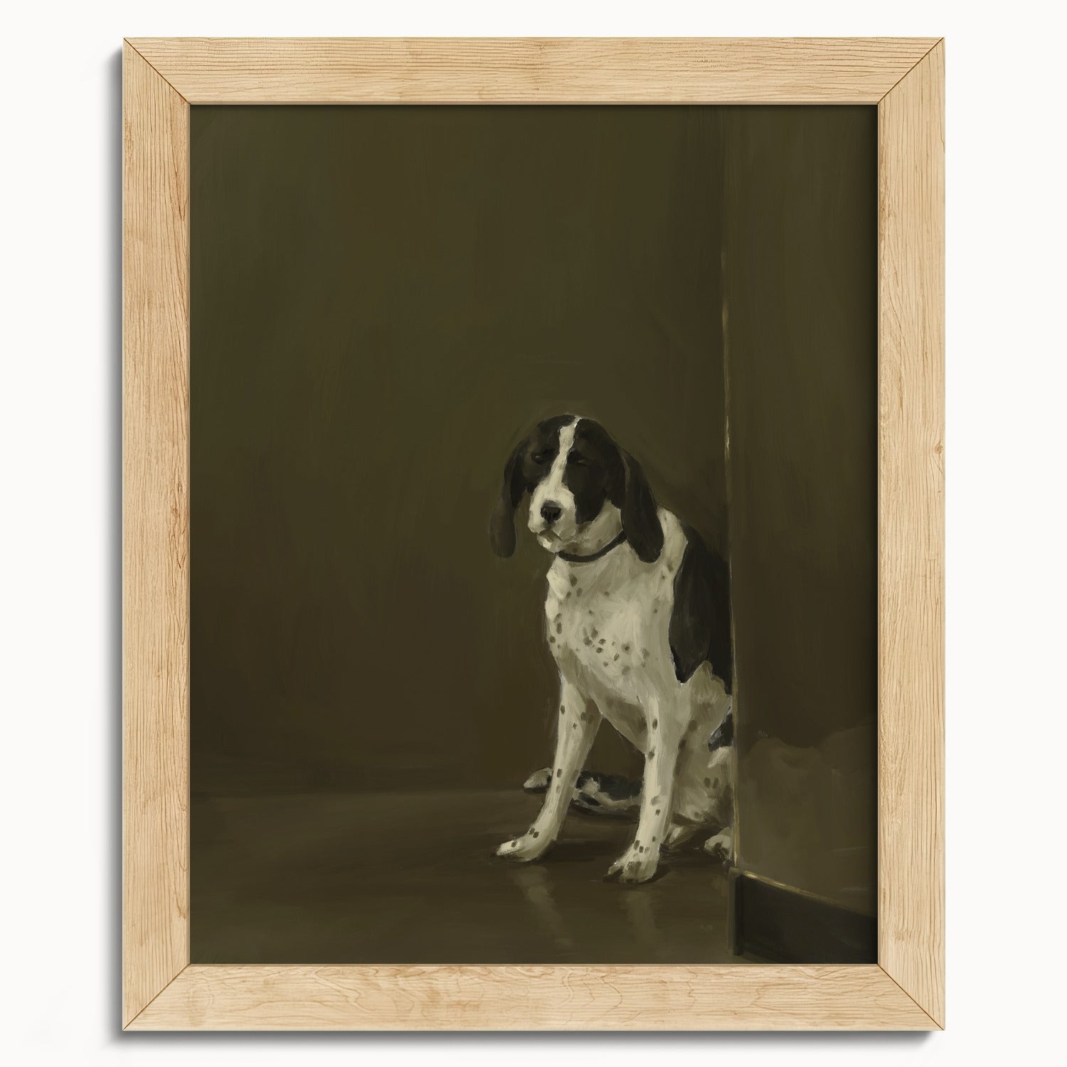 "Cane di Milano" by Catherine Hébert - Dog Oil Painting Fine Art Print - 8"x10" size
