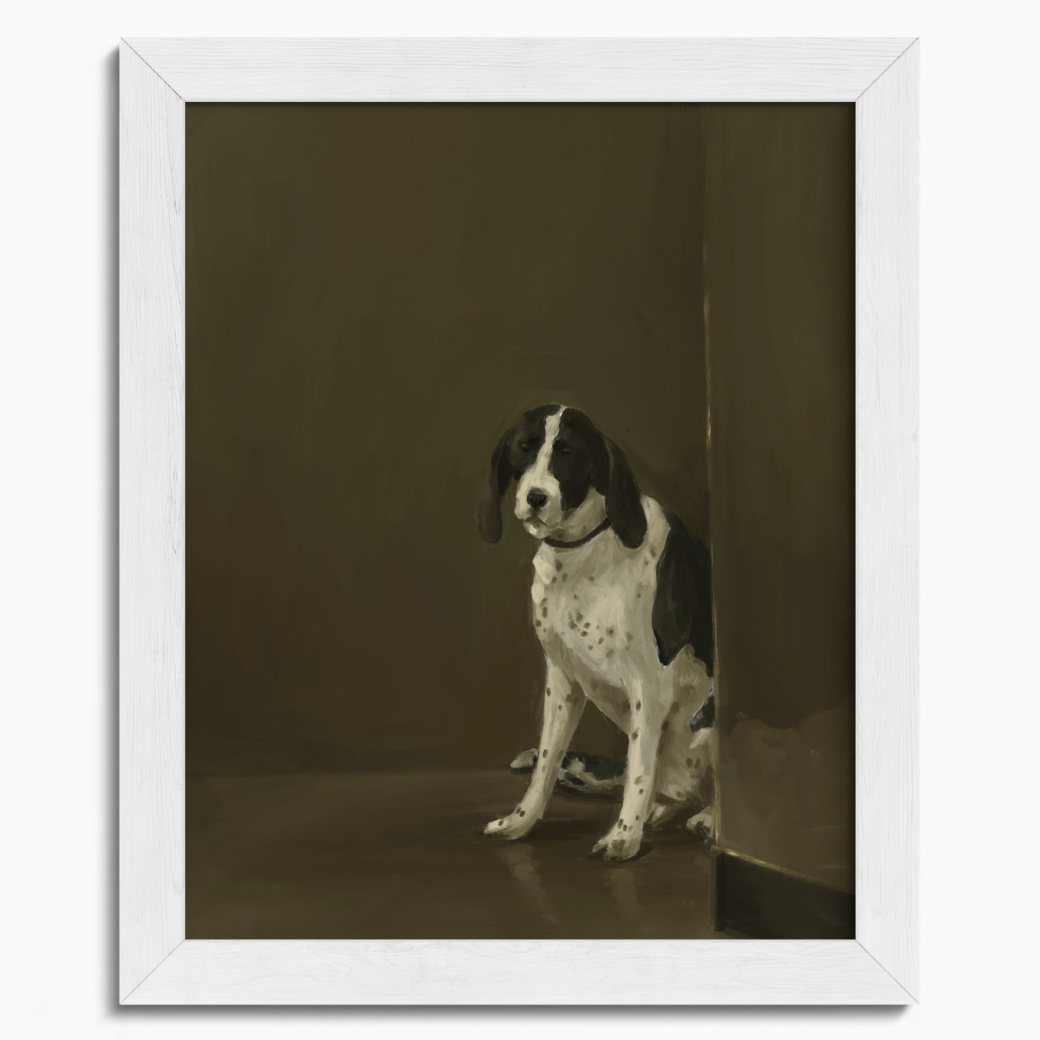 "Cane di Milano" by Catherine Hébert - Dog Oil Painting Fine Art Print - 8"x10" size