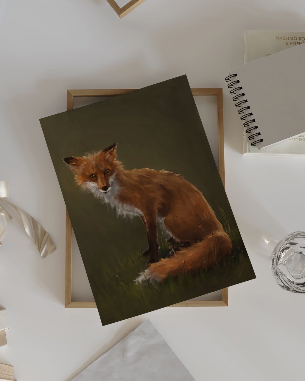 "The Fox" by Catherine Hébert - Forest Fox Oil Painting Fine Art Print