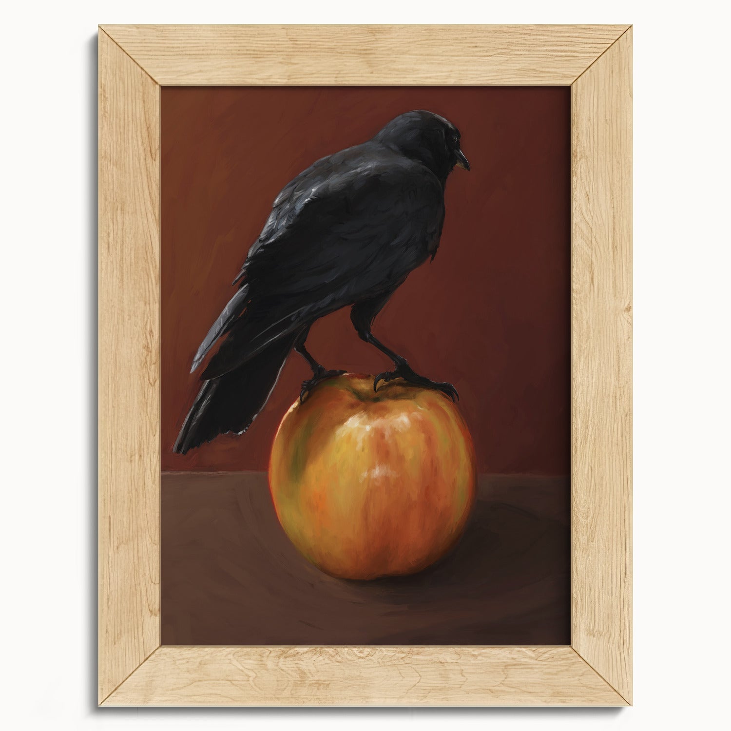 "Crownelius Crowmwell" by Catherine Hébert - Black Crow Fine Art Print - 5"x7" size