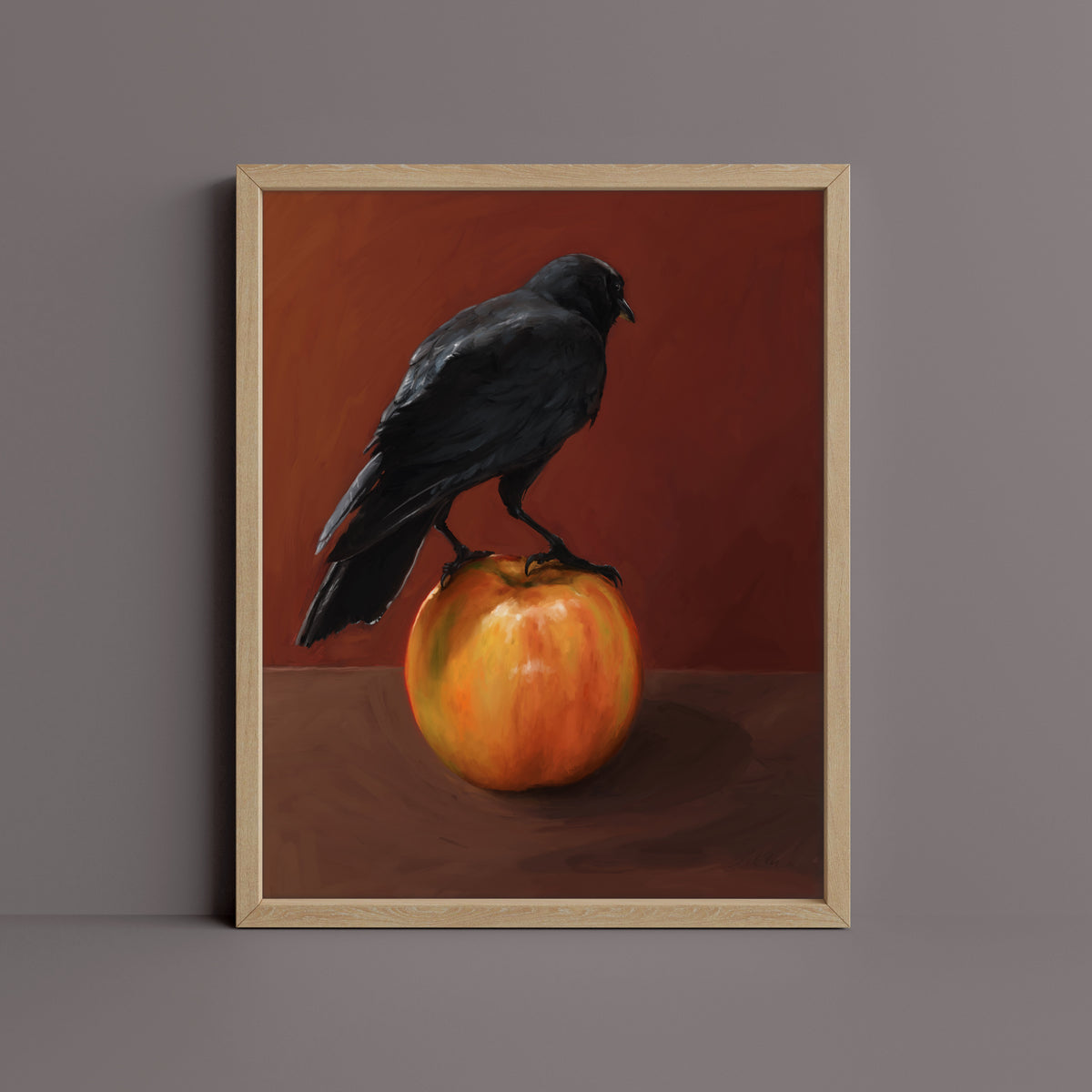 "Crownelius Crowmwell" by Catherine Hébert - Black Crow Fine Art Print