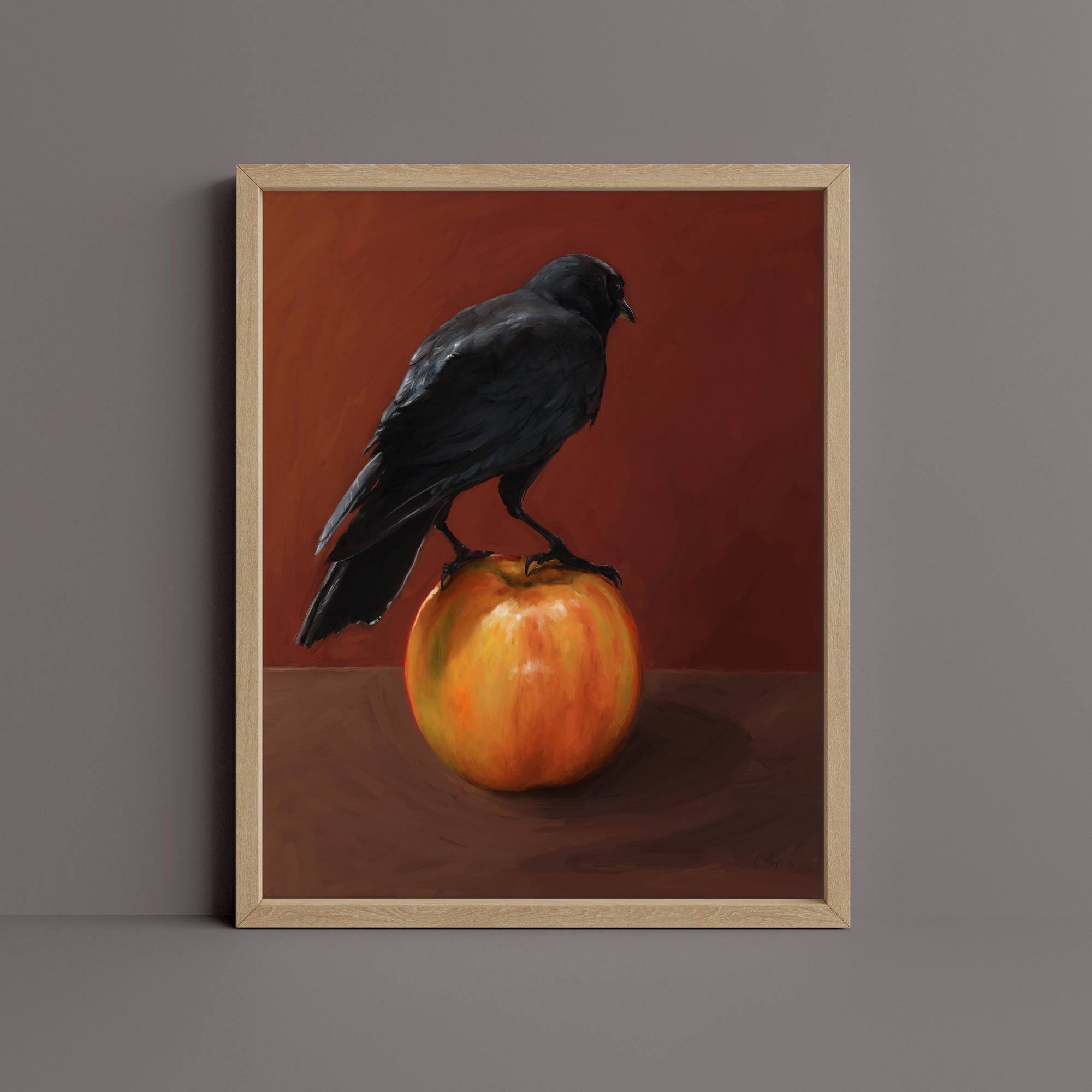 "Crownelius Crowmwell" by Catherine Hébert - Black Crow Fine Art Print