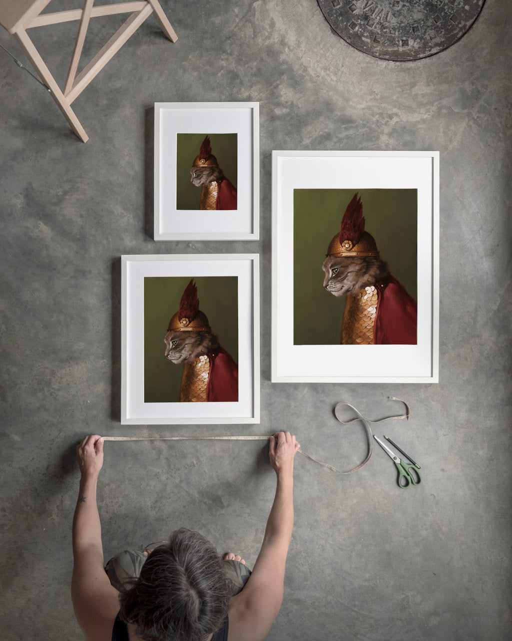 "Brünnhilde" by Catherine Hébert - Viking Valkyrie Cat Fine Art Print