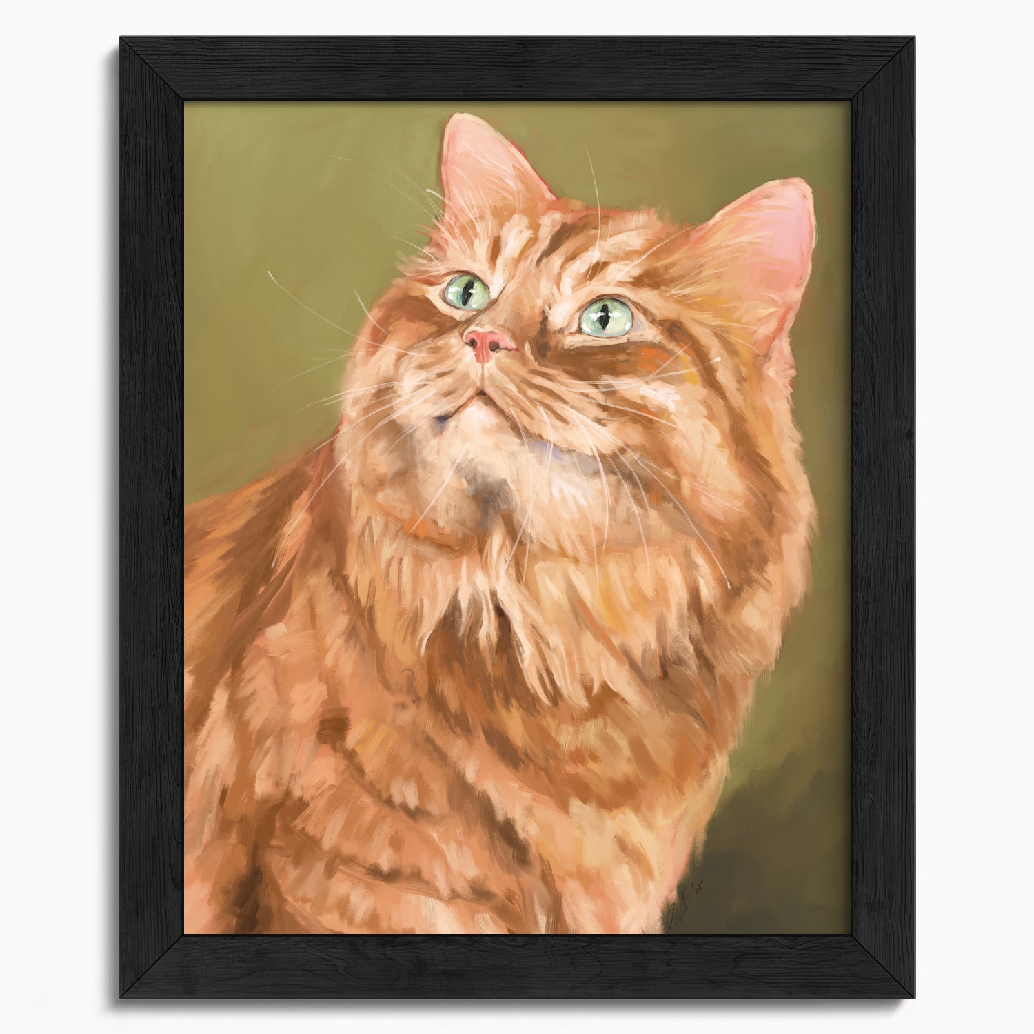 "Gimmy" by Catherine Hébert - Orange Tabby Cat Fine Art Print - 8"x10" size