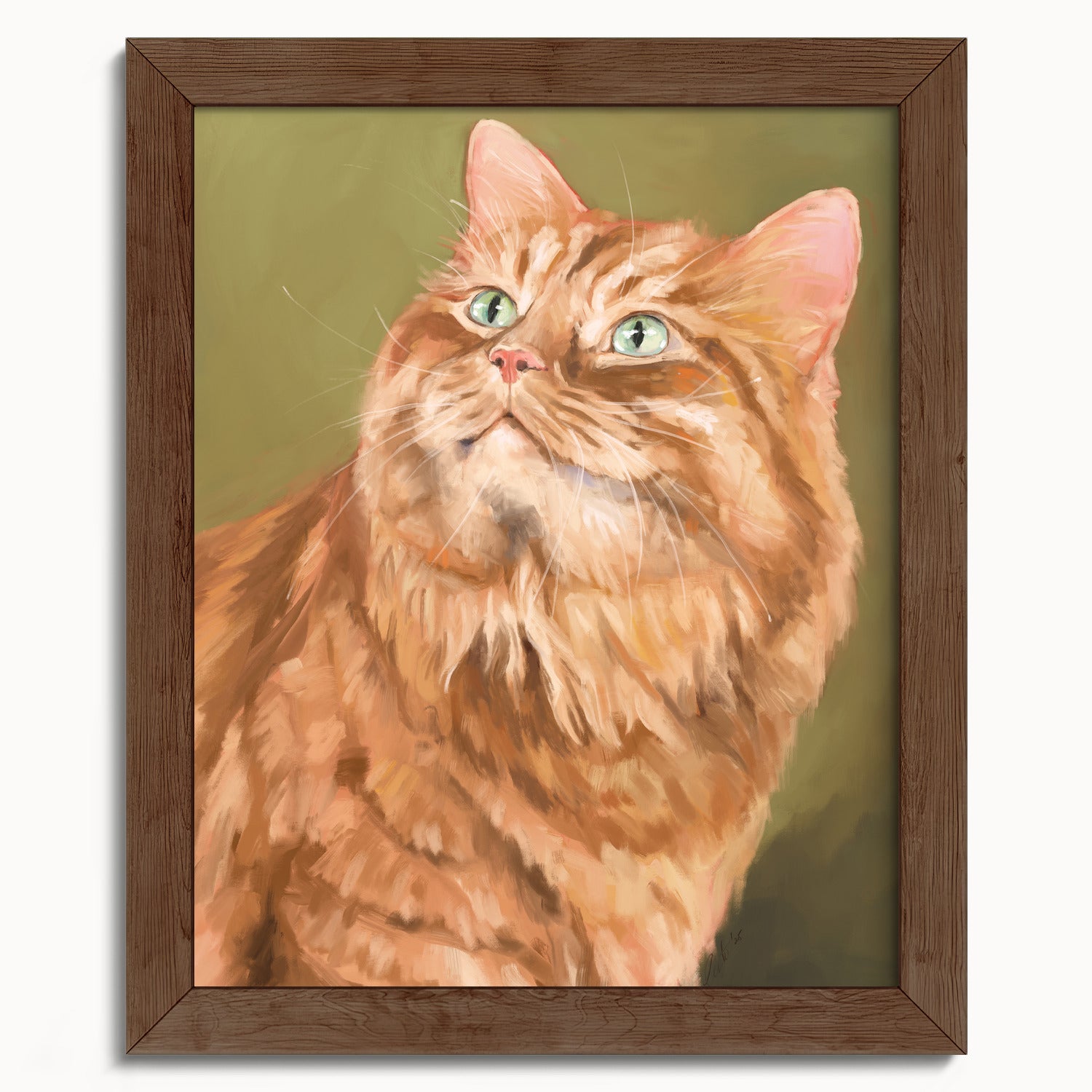 "Gimmy" by Catherine Hébert - Orange Tabby Cat Fine Art Print - 8"x10" size