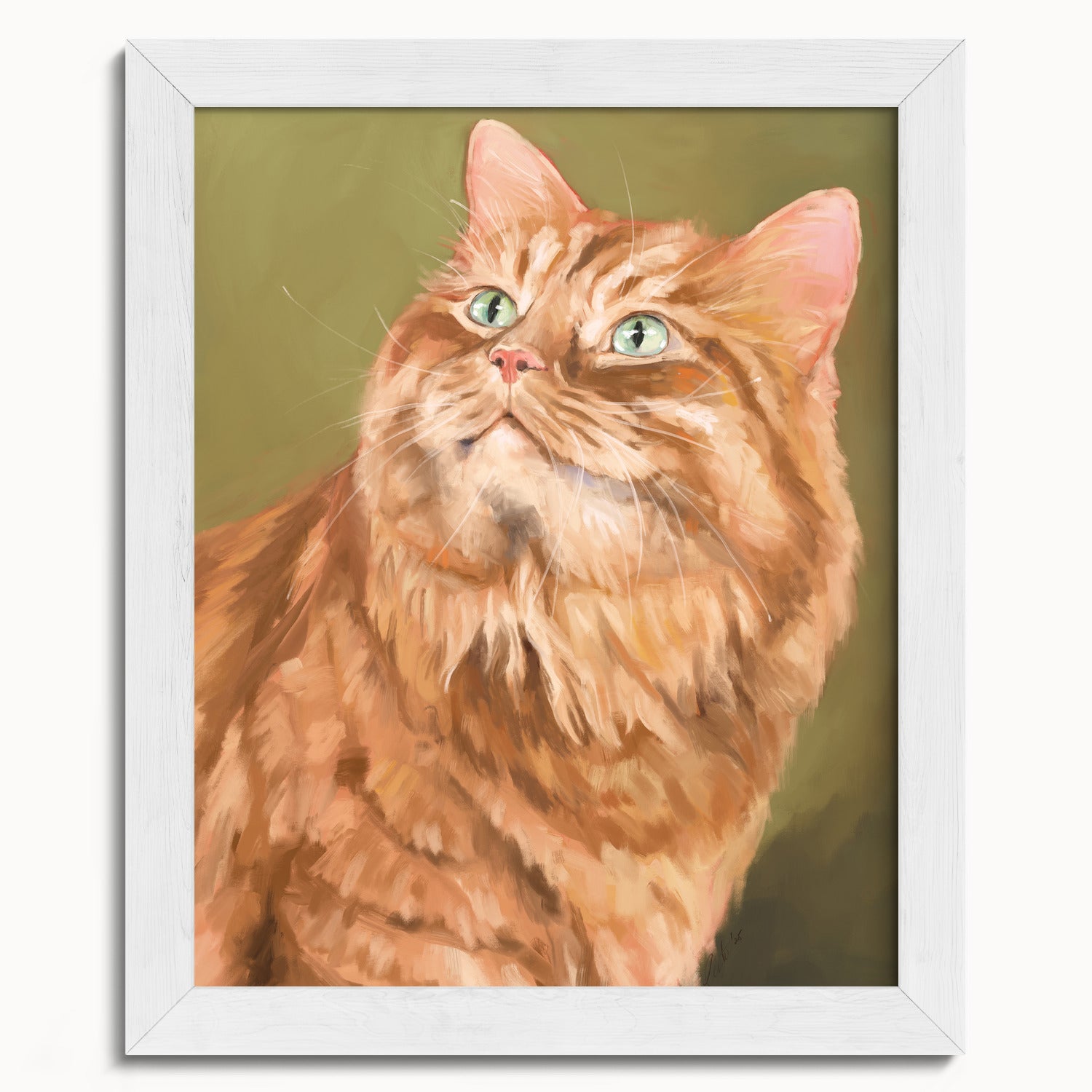 "Gimmy" by Catherine Hébert - Orange Tabby Cat Fine Art Print - 8"x10" size