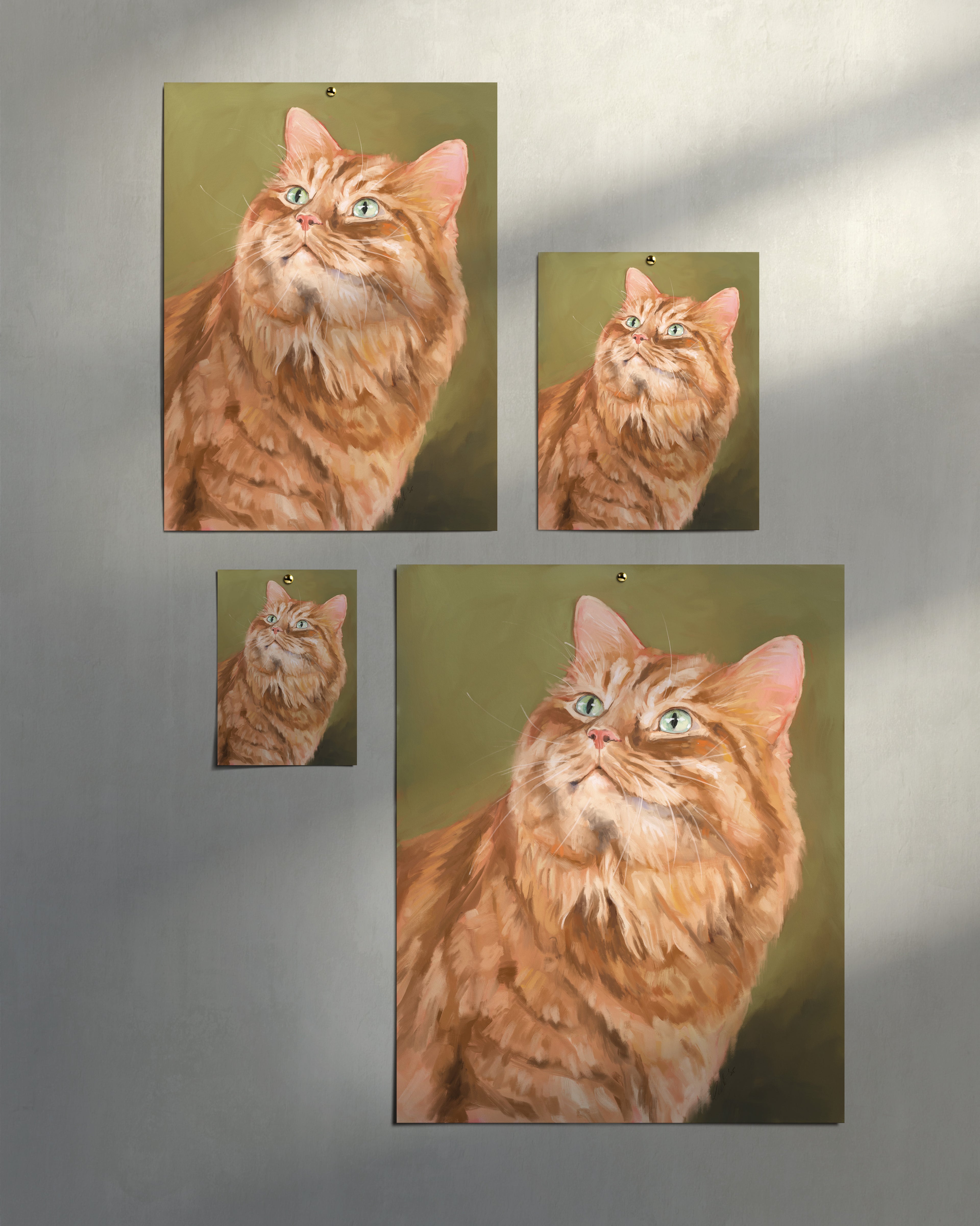 "Gimmy" by Catherine Hébert - Orange Tabby Cat Fine Art Print